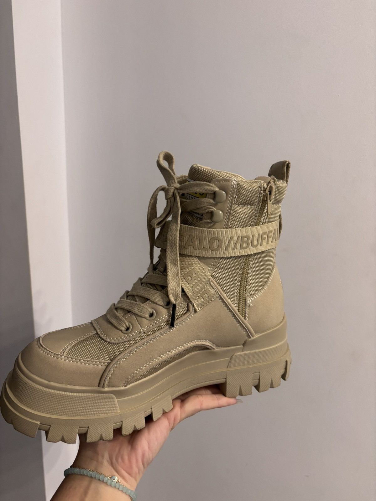 Designer BUFFALO BOOTS BEIGE WOMENSWEAR Size US 8.5 / IT 38.5 - 4 Thumbnail