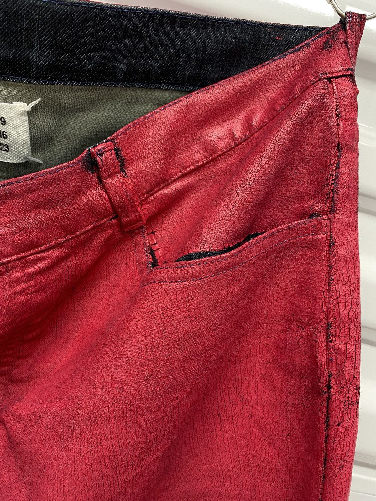 Maison Margiela Maison Martin Margiela Pink Painted Straight-Leg Jeans Size US 34 / EU 50 - 8 Thumbnail