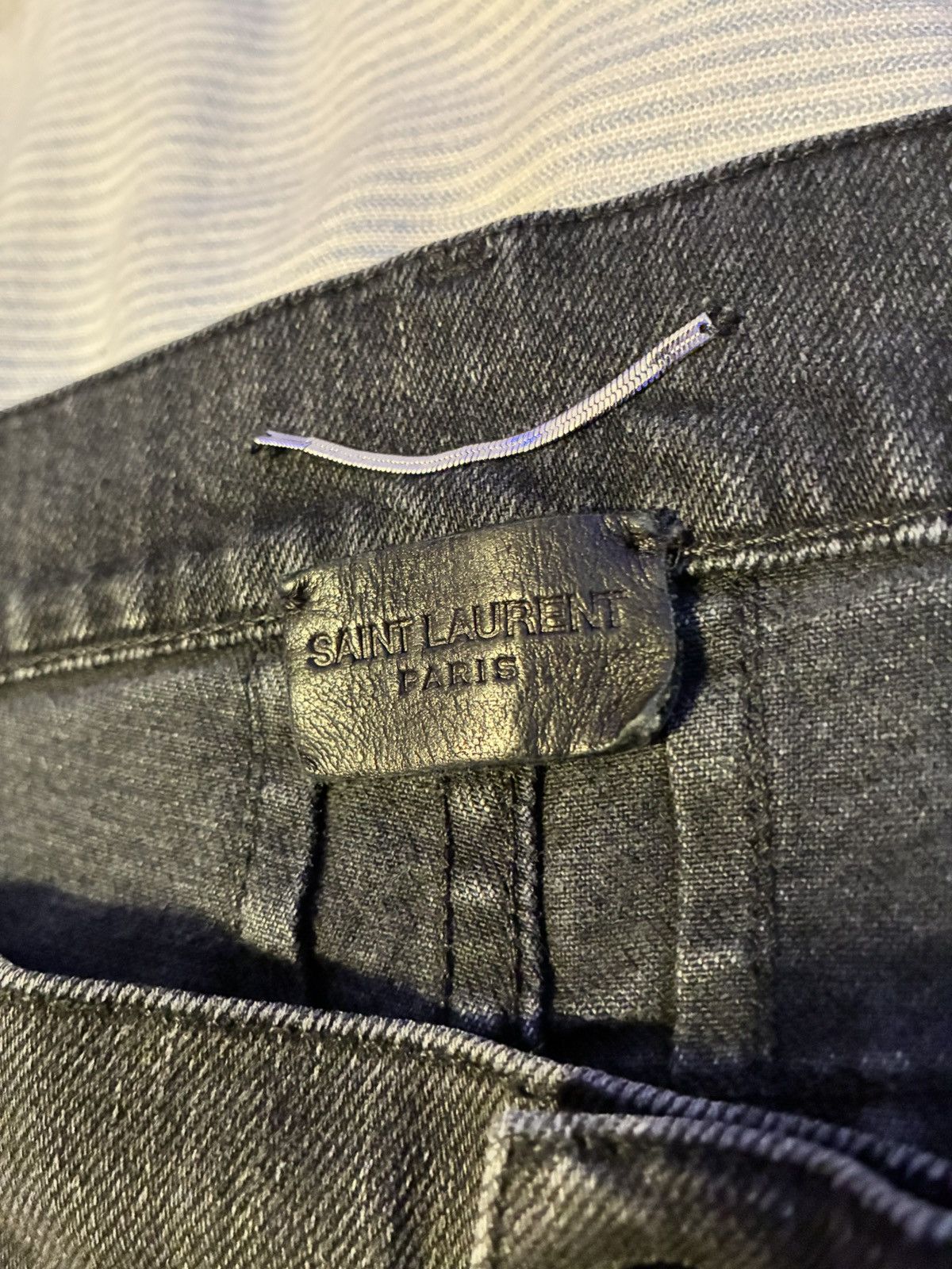 Saint Laurent Paris Saint Laurent Paris black denim Size US 33 - 4 Thumbnail