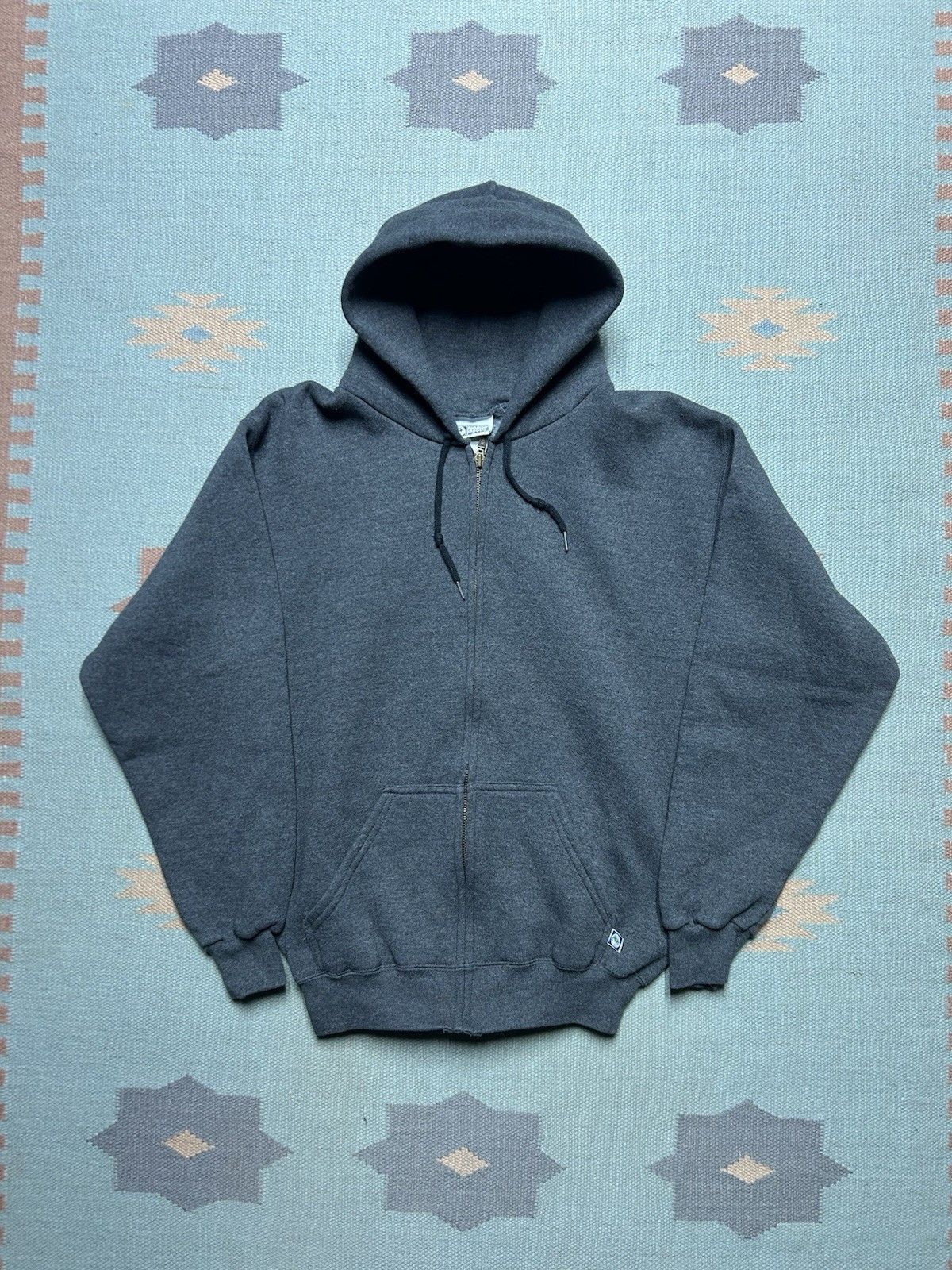 Vintage Vtg discus athletic hoodie zip blank dark gray soft medium Size US M / EU 48-50 / 2 - 1 Thumbnail