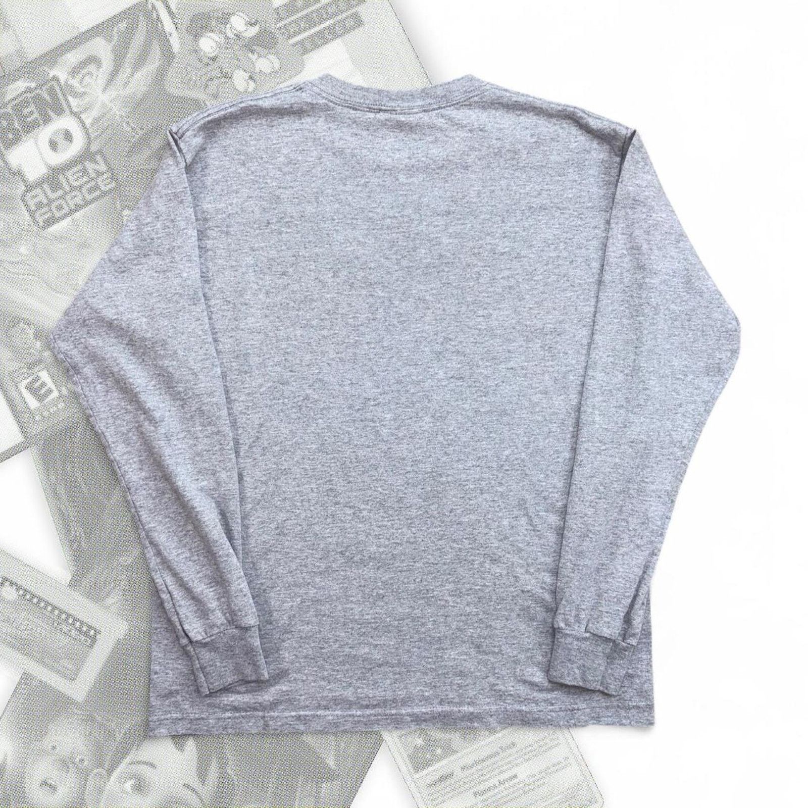 Adidas Vintage Y2K Gray / Red Adidas Logo Graphic Long Sleeve Tee Size L / US 10 / IT 46 - 3 Thumbnail