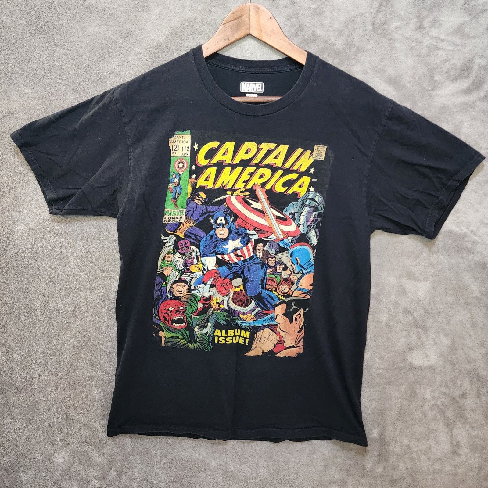 Marvel Comics Captain America Graphic T-Shirt 19" Pit to Pit Medium Size US M / EU 48-50 / 2 - 1 Thumbnail