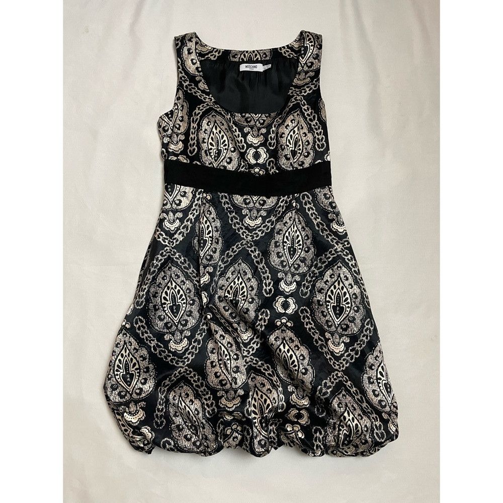 Moschino Moschino Jeans Black And Beige Donna Bubble Dress Size 6 Size M / US 6-8 / IT 42-44 - 5 Thumbnail