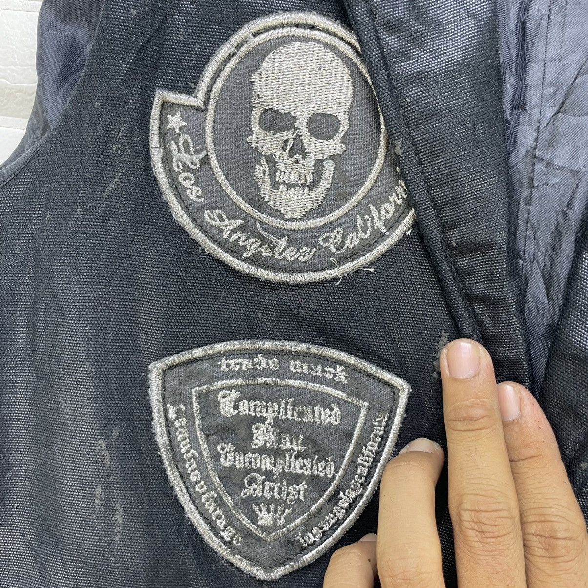 Le Grande Bleu (L.G.B.) 💥Vintage Von Dutch Pacth Vest Jacket Size US M / EU 48-50 / 2 - 5 Thumbnail