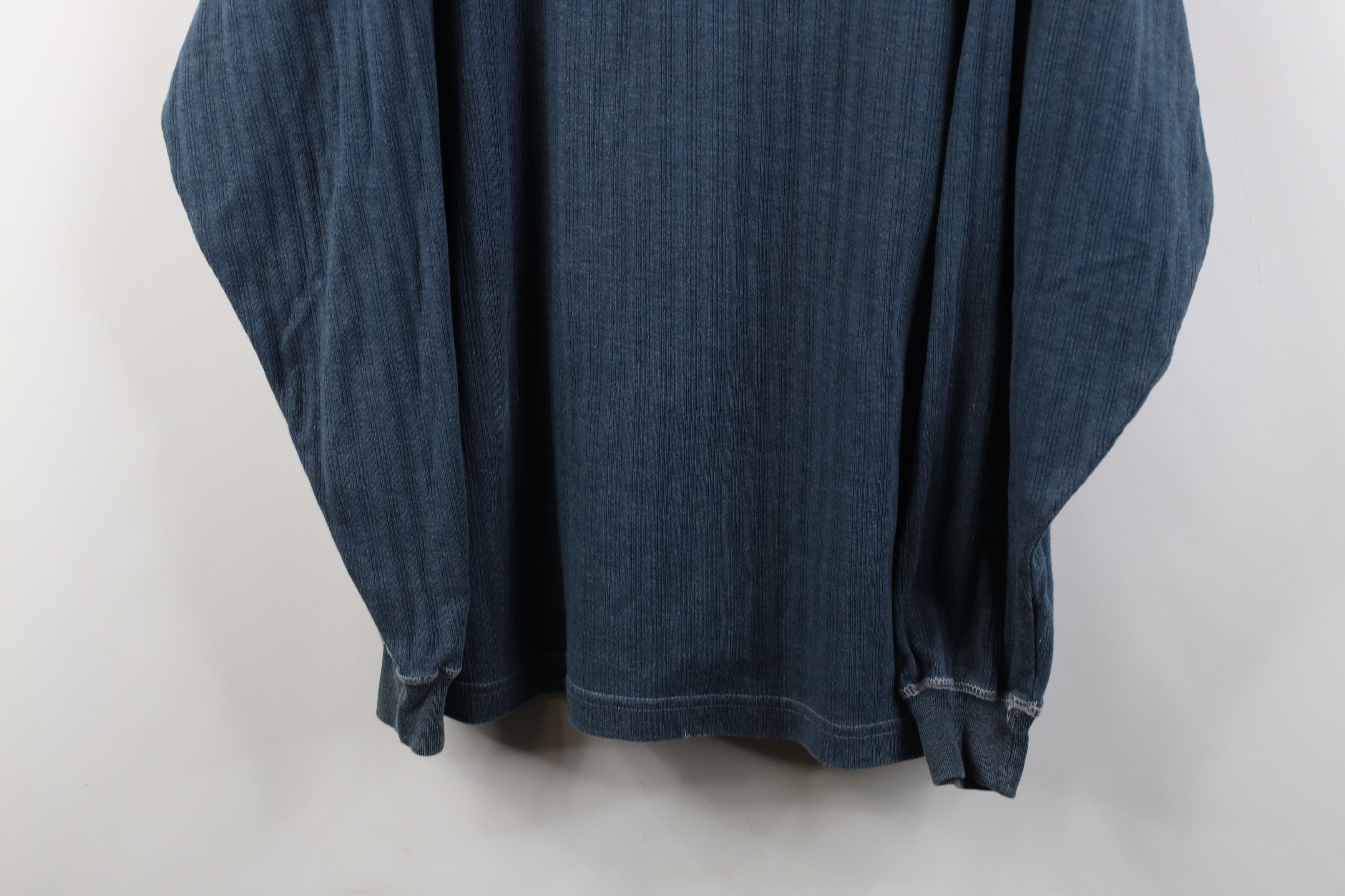 Vintage Vintage 90s Streetwear Blank Ribbed Knit Henley T-Shirt Size US L / EU 52-54 / 3 - 3 Thumbnail