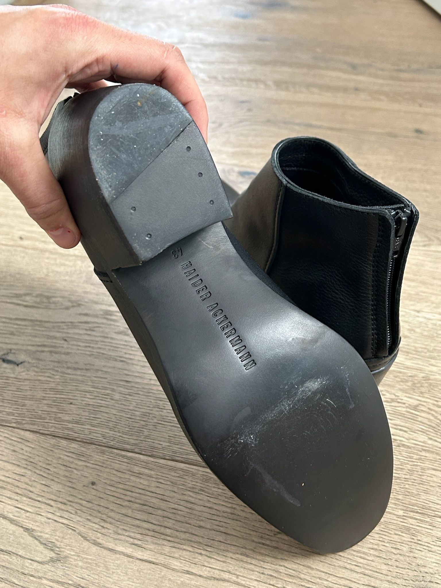 Haider Ackermann Cuban Heel Ankle Boots FW 2014 Size US 10 / EU 43 - 8 Thumbnail
