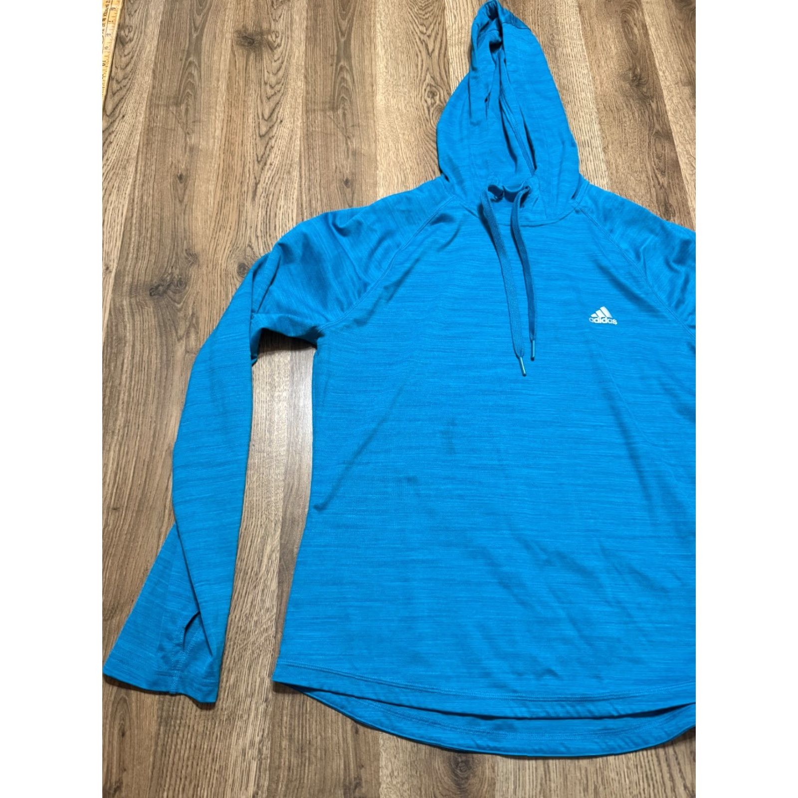 Adidas Adidas Hoodie Womens Large Blue Long Sleeve Pullover Climalite Size L / US 10 / IT 46 - 3 Thumbnail