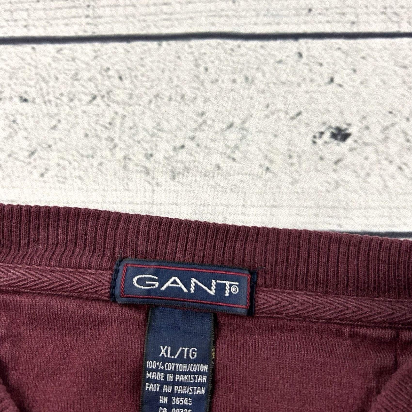 Gant GANT Long Sleeve Button-Up Henley Shirt XL Mens Maroon Red Vintage Shirt Mens XL Henley Button-Up Sleeve Long Sleeve Size US XL / EU 56 / 4 - 3 Thumbnail