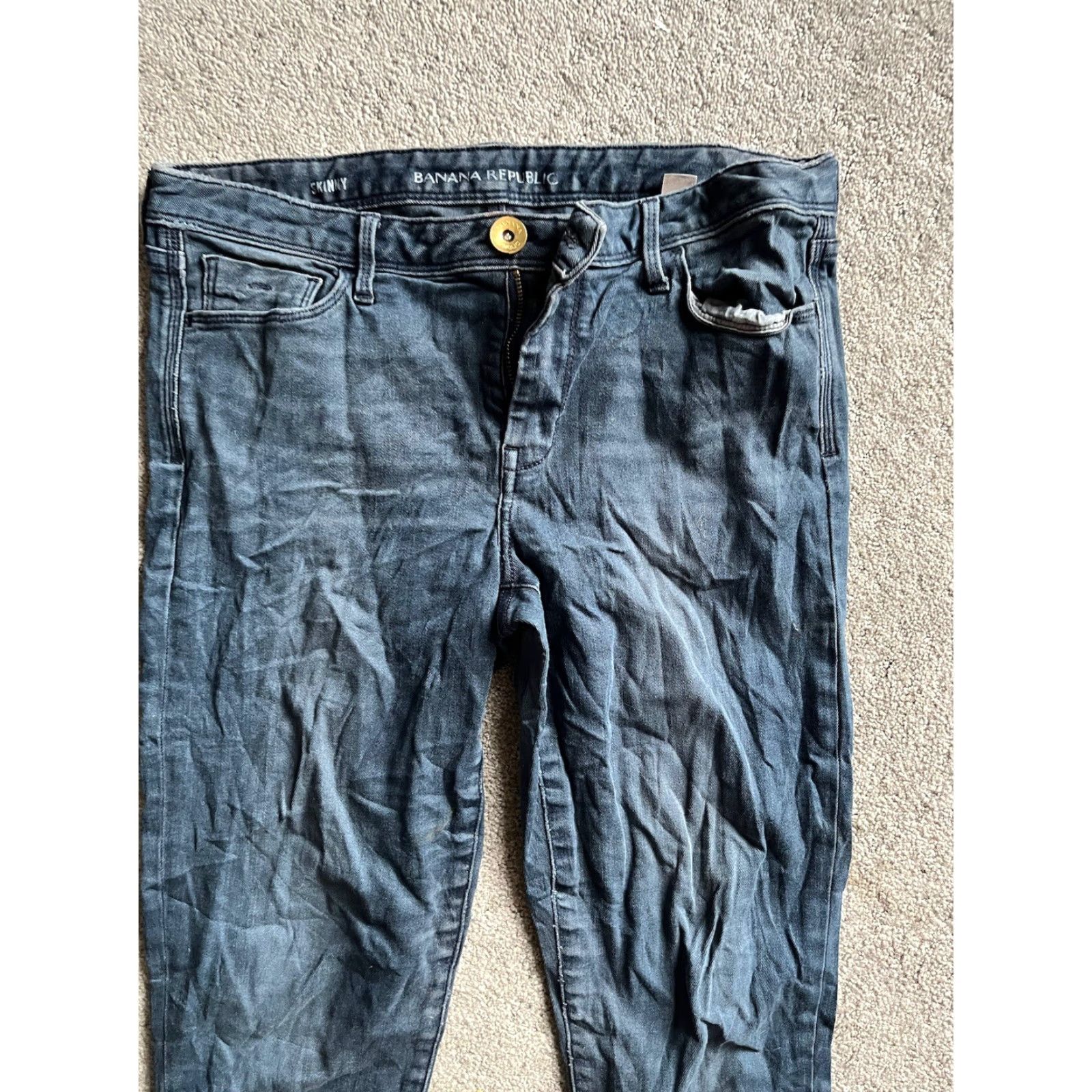 Banana Republic Banana Republic Jeans Women's Skinny Denim Blue 29 Regular 29 in Cotton Blend Dark Wash Low Rise 30 in Inseam Slim Type Jeans Womens Size 29" - 2 Thumbnail
