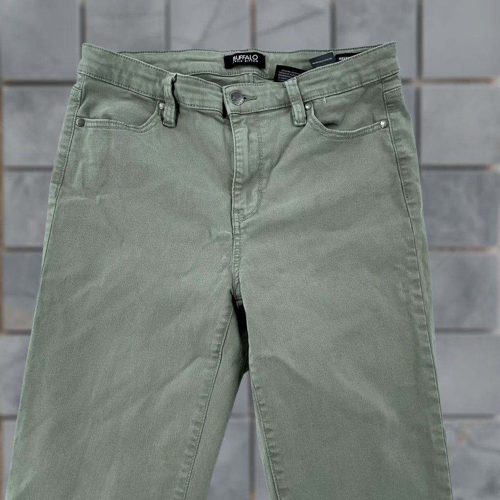 Buffalo David Bitton Buffalo David Bitton Jeans High Rise Stretch Ankle Skinny Size 8 29x25 Green Women Regular Denim Cotton Blend Spandex Pockets Zip Vintage: No 90s? Size 30" / US 8 / IT 44 - 1 Thumbnail
