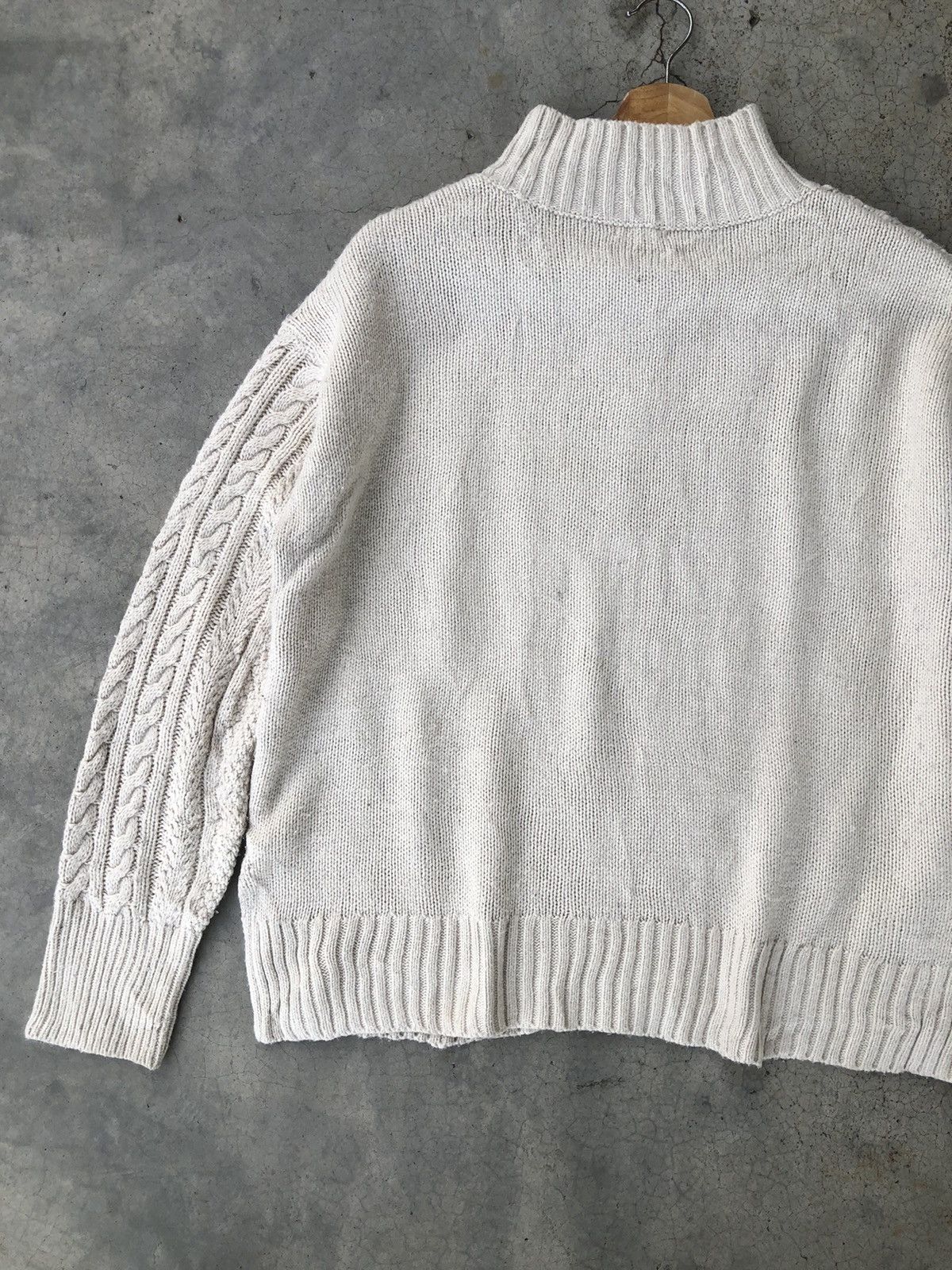 Aran Isles Knitwear × Homespun Knitwear × Japanese Brand Vintage Cable Knit Button Jumper Sweater Size US L / EU 52-54 / 3 - 11 Thumbnail