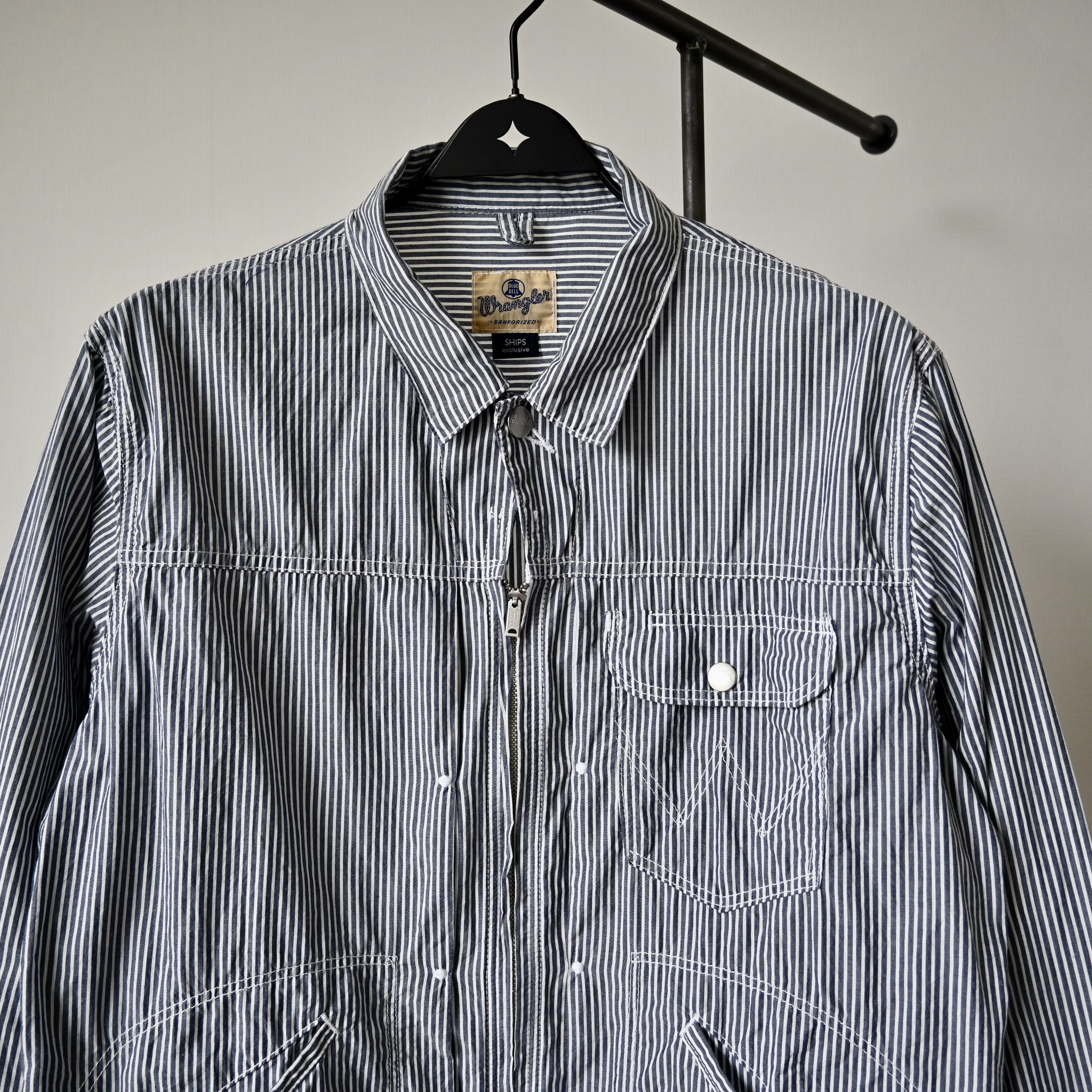 Japanese Brand Wrangler for Ships 11MJZ trucker jacket type shirt Size US M / EU 48-50 / 2 - 5 Thumbnail