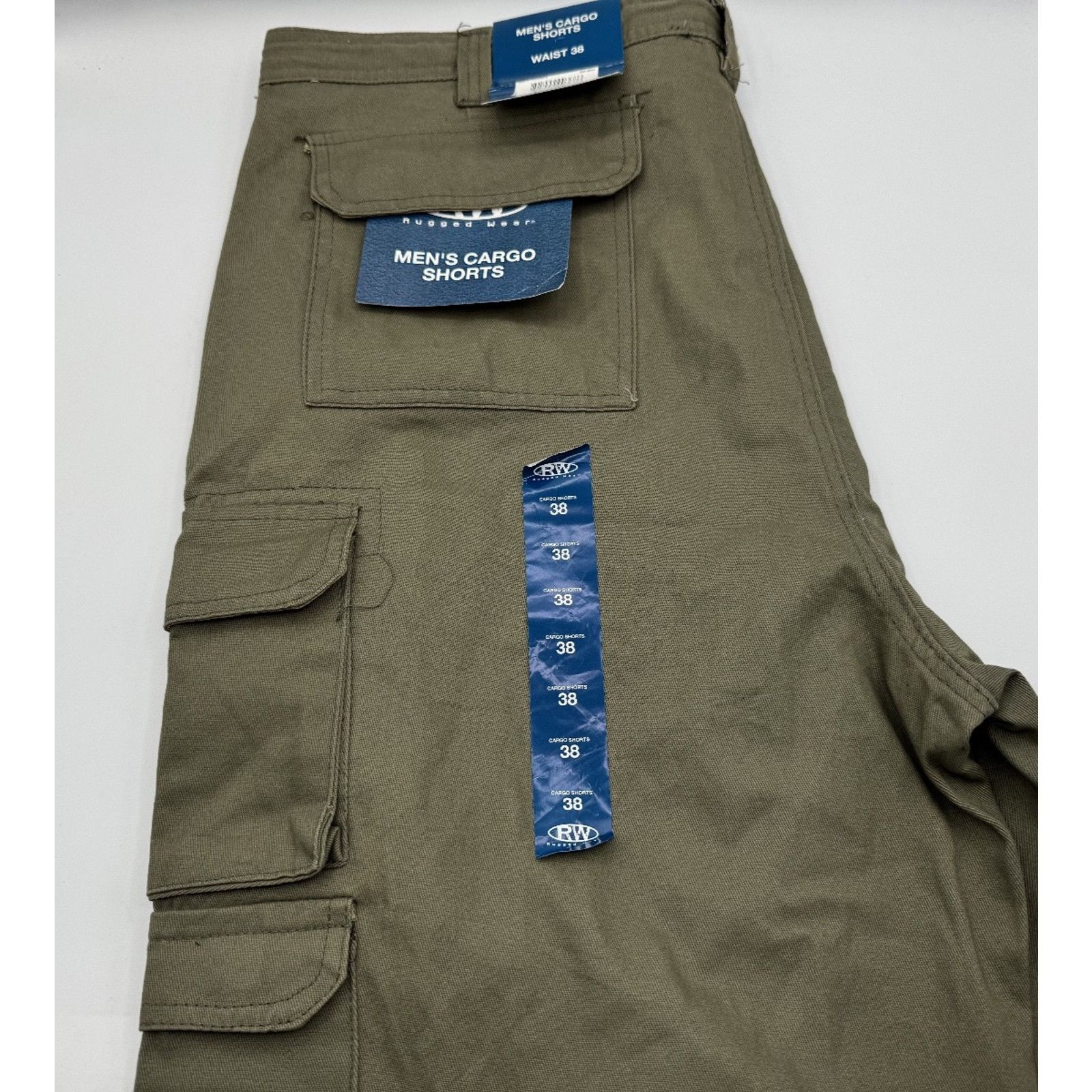 Other Rugged Wear Cargo Shorts Mens 38 Miltary Olive Drawstring Size US 38 / EU 54 - 1 Thumbnail