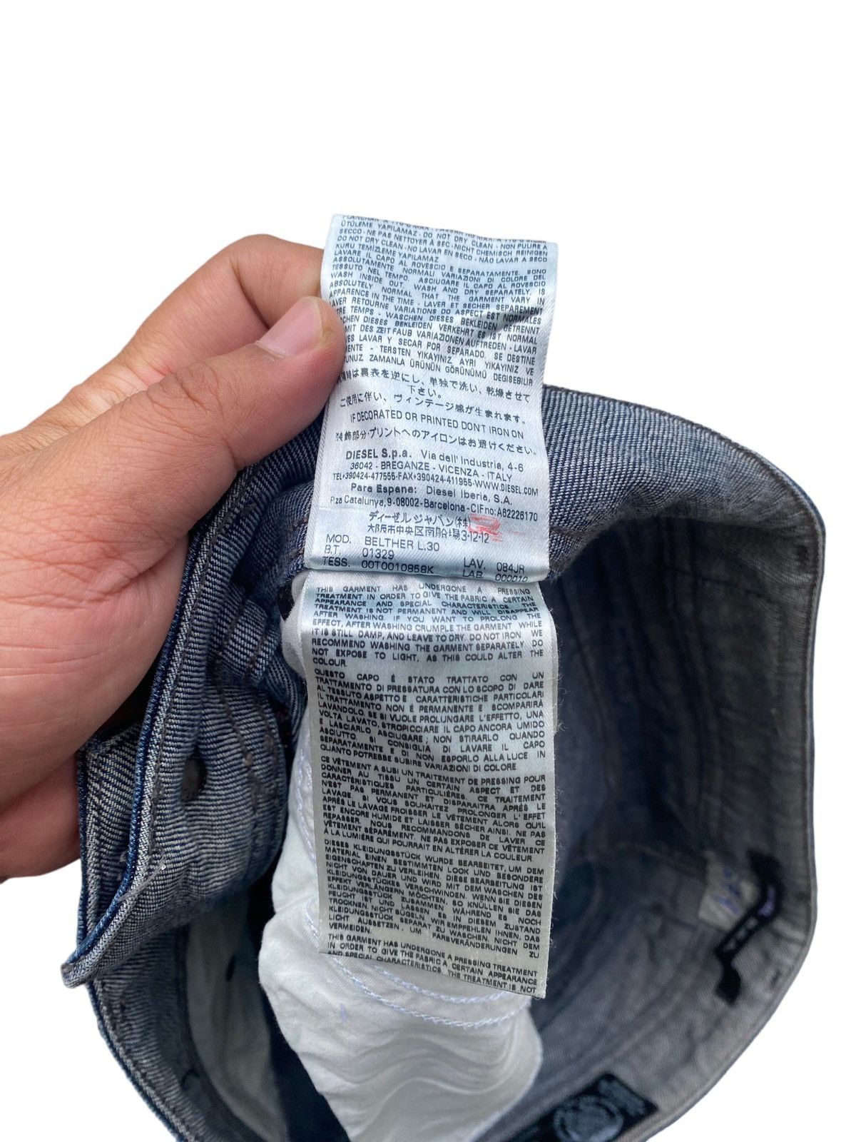 Diesel Distressed Diesel Belther Regular Slim Tappered Pant Size US 34 / EU 50 - 8 Thumbnail