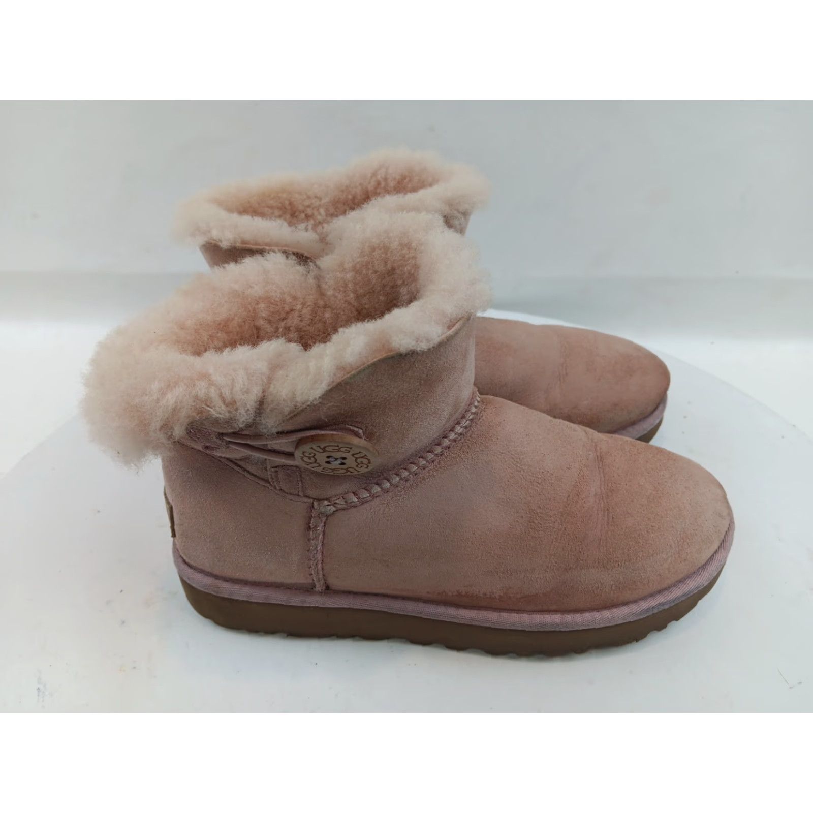 Ugg UGG Boots Mini Bailey Button II Women's Adult Size 8 Pink Sheepskin Size US 8 / IT 38 - 7 Thumbnail