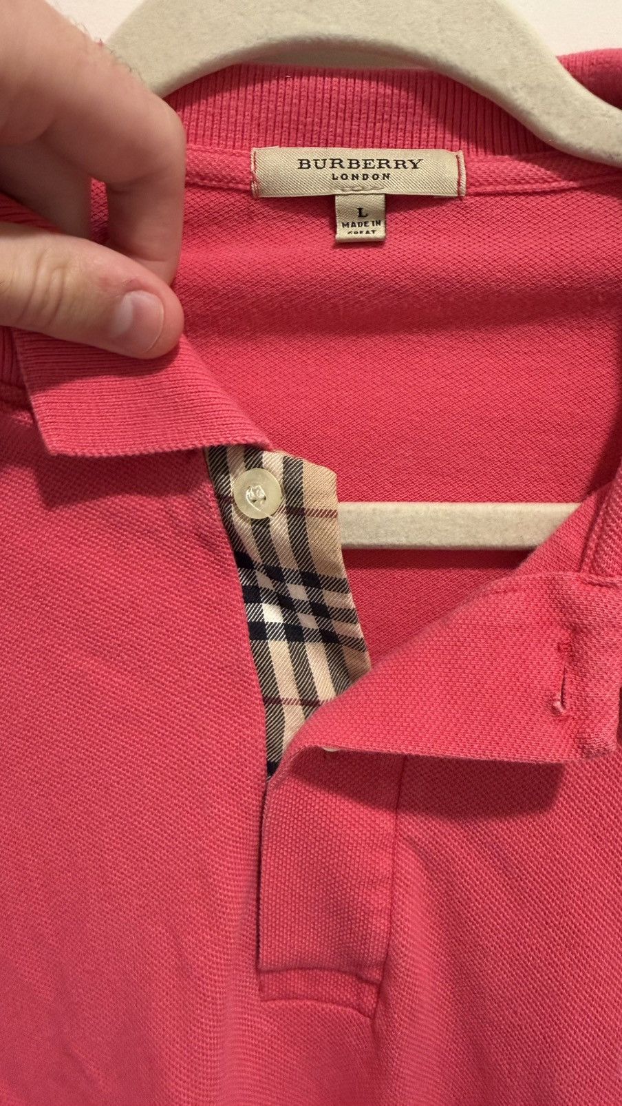 Burberry Vintage Burberry Nova Check Polo Shirt Size US L / EU 52-54 / 3 - 3 Thumbnail