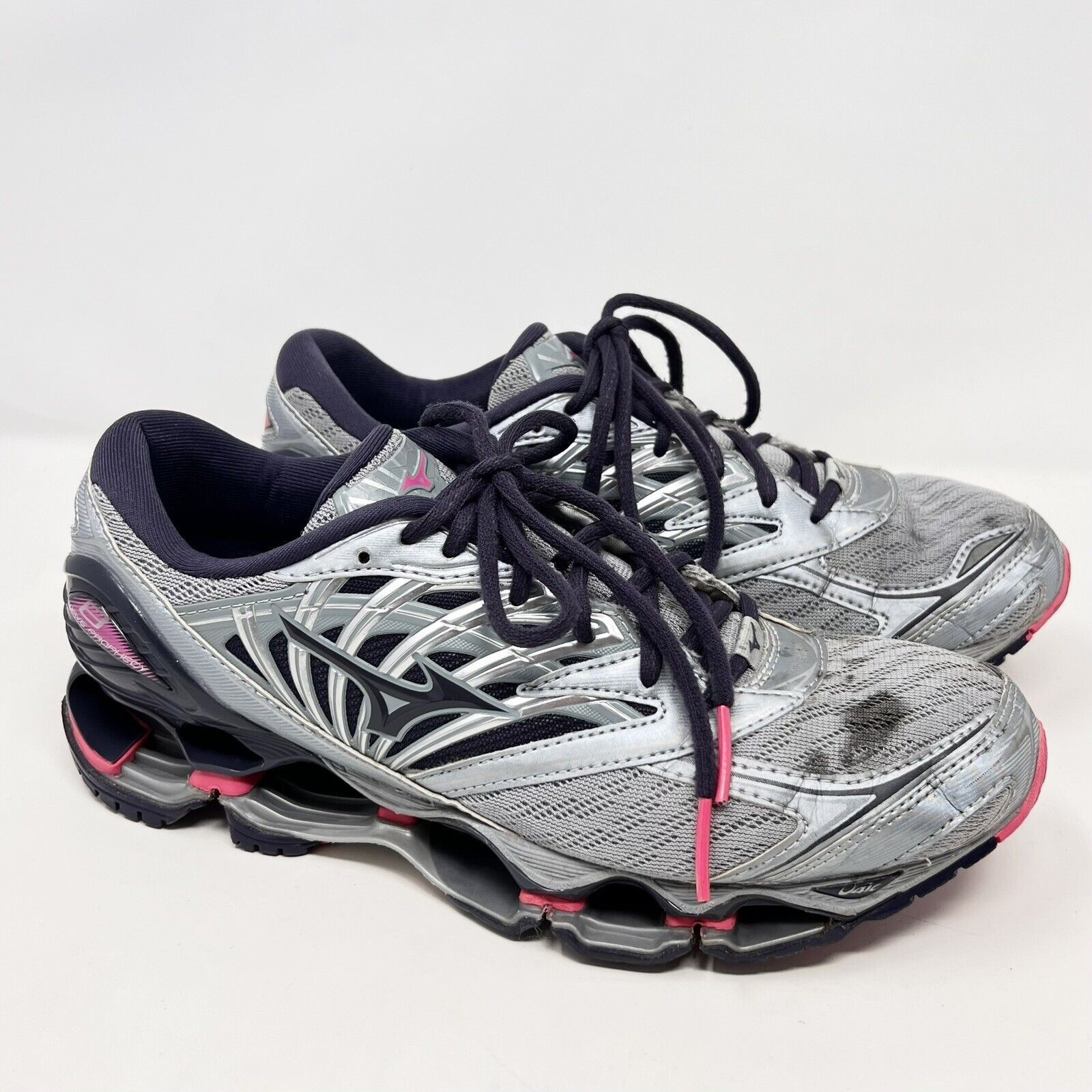 Mizuno Wave Prophecy 8 Women's Running Shoes Size 9 Gray Pin in Grey