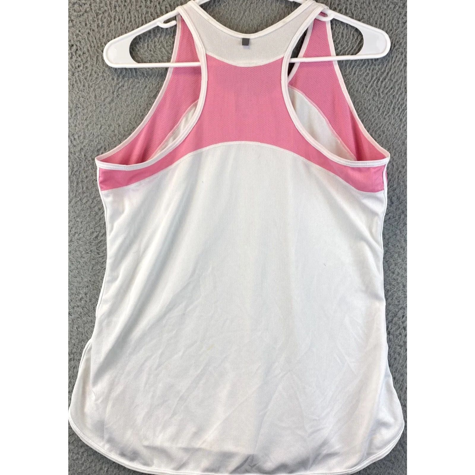 Nike Nike Shirt Women L White Pink Swoosh Tank Top DriFit Sleeveless Ladies/87-5 Size L / US 10 / IT 46 - 8 Thumbnail