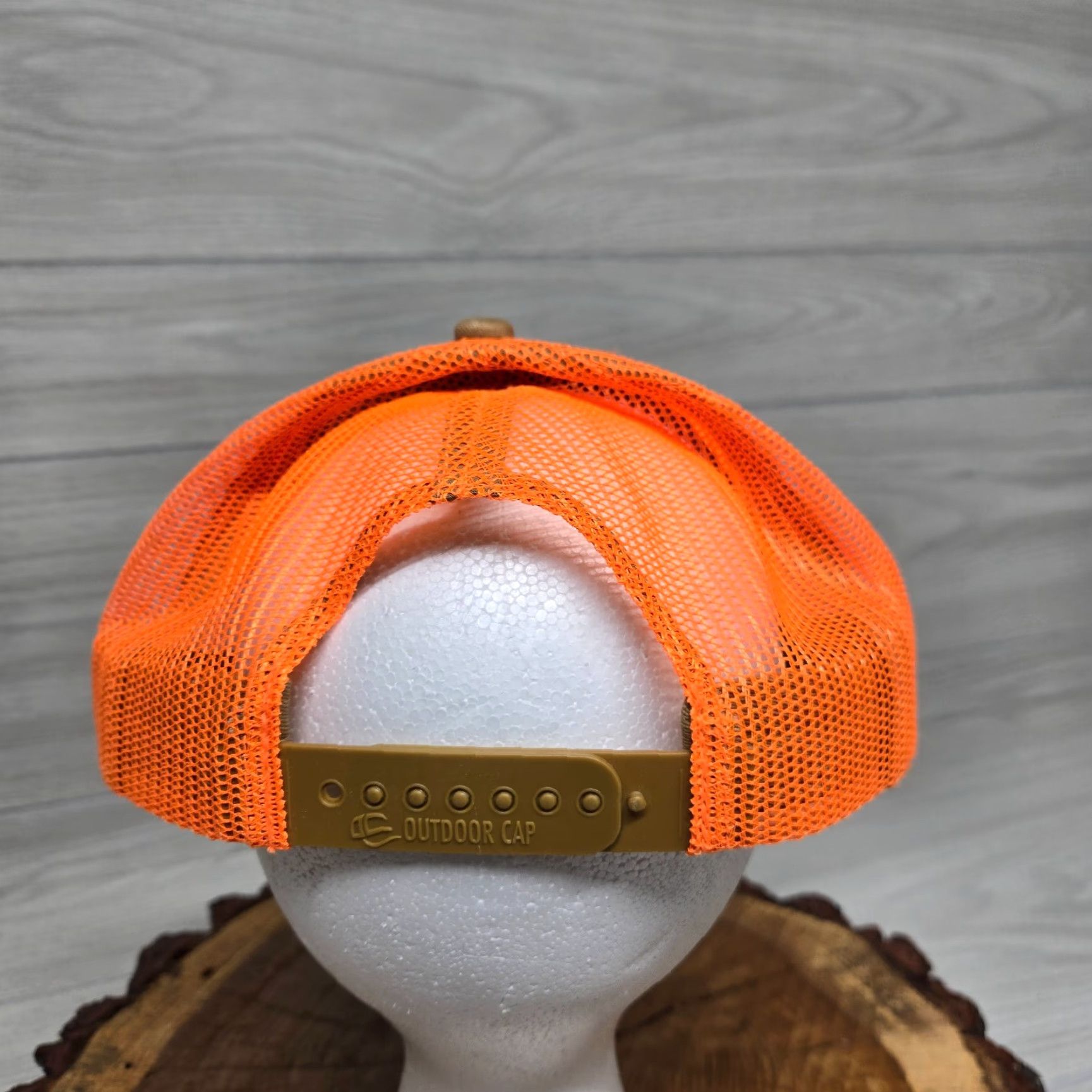 Vintage Unbranded Hat Adult Adjustable Mountain View Supply Co Hat Cap Safety Orange Tan Brown Beige Cotton, Polyester Snapback Casual Mens Size ONE SIZE - 3 Thumbnail
