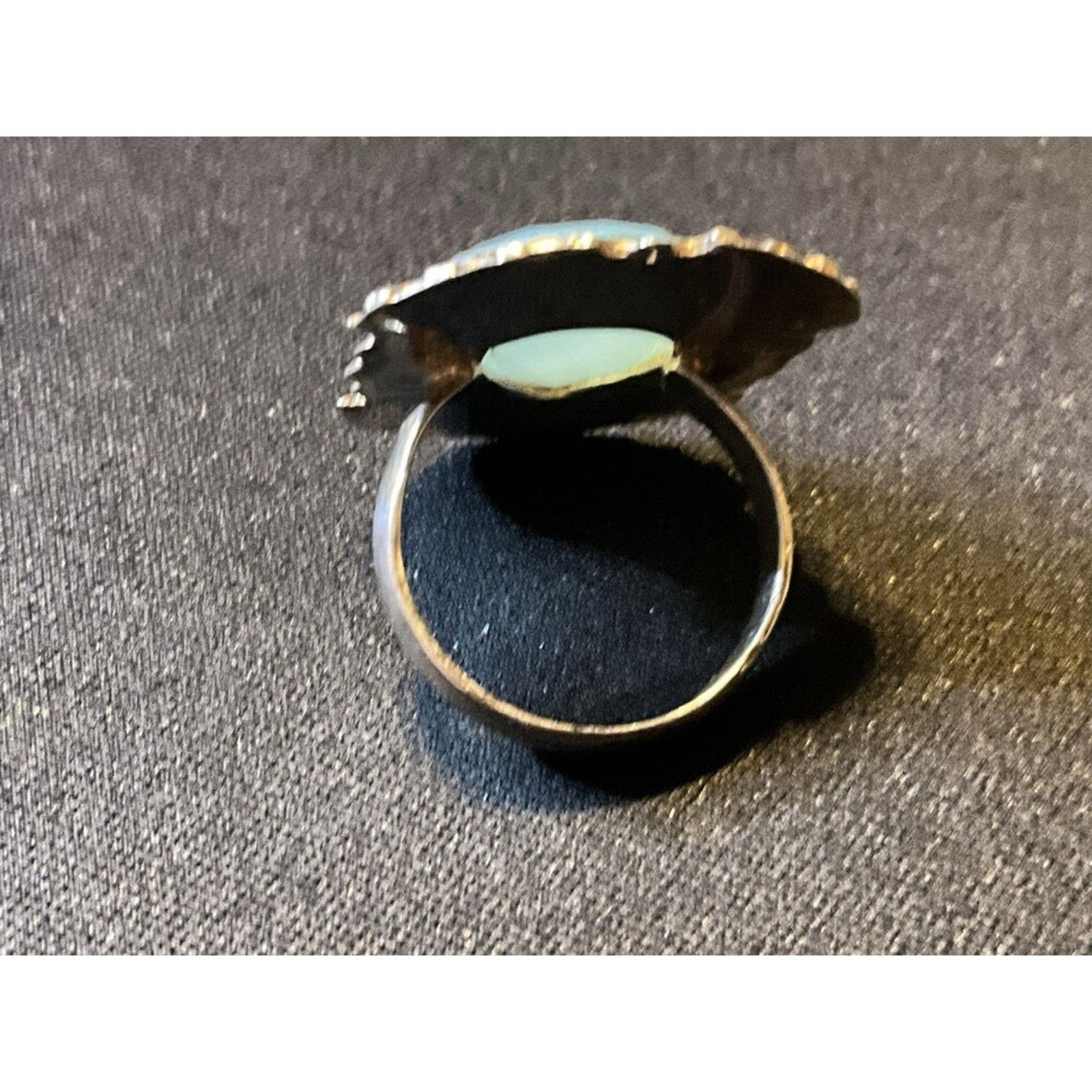 Other Tested as 925 Silver Aqua Chalcedony Faceted Cut Size 8 Size ONE SIZE - 3 Thumbnail