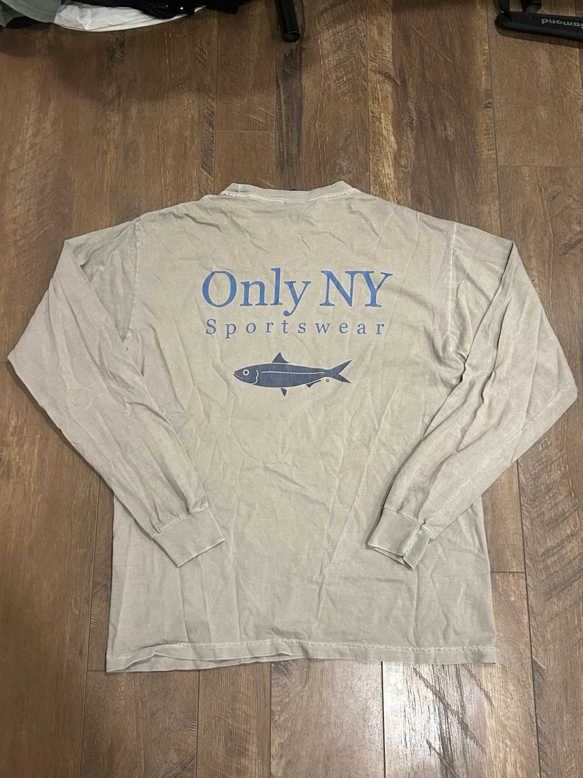 Only NY Only NY Sportswear Long-Sleeve Fish T-Shirt Olive Green M Size US M / EU 48-50 / 2 - 2 Thumbnail