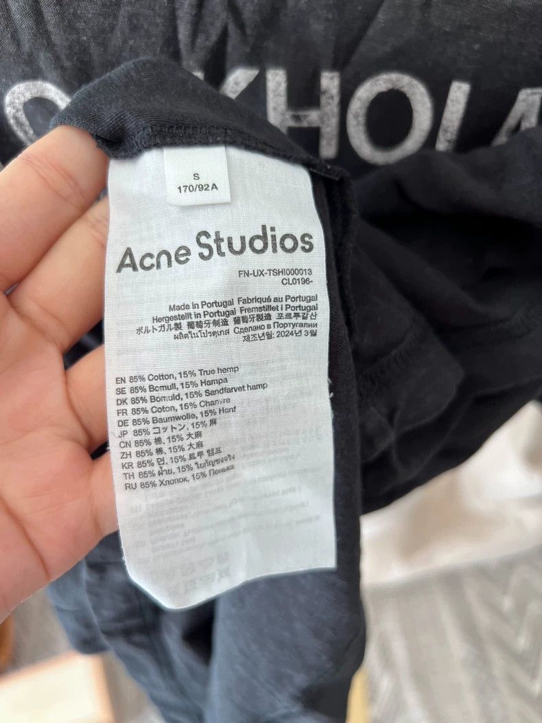 Acne Studios Acne Studios Black lettered short-sleeved shirt Size S / US 4 / IT 40 - 9 Thumbnail