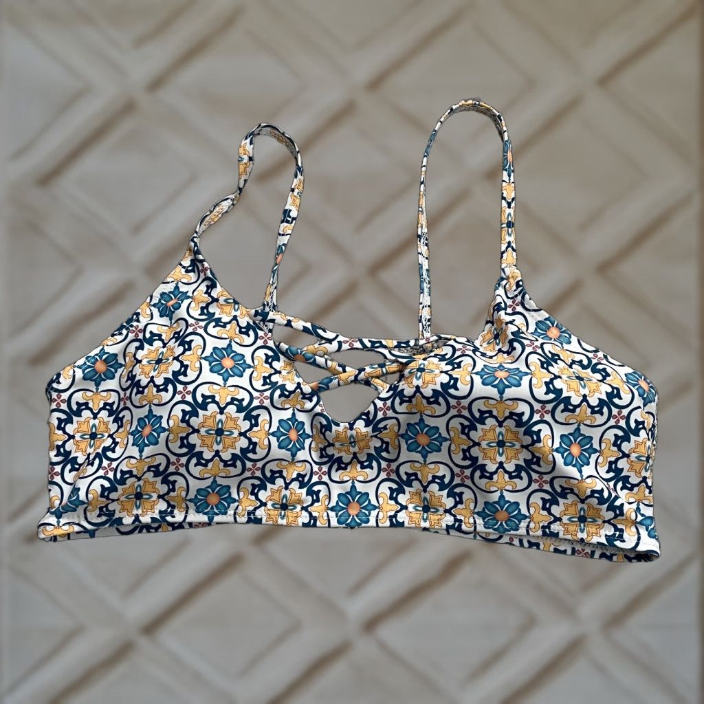 Shein Shein Multicolor Floral Padded Spaghetti Beach Swimwear Top Bikini Large L Womens Size L / US 10 / IT 46 - 1 Thumbnail