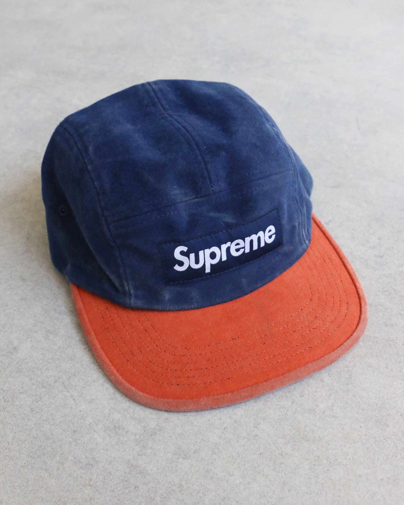Supreme × Vintage Supreme Iridescent Box Logo Light Blue Camp Cap