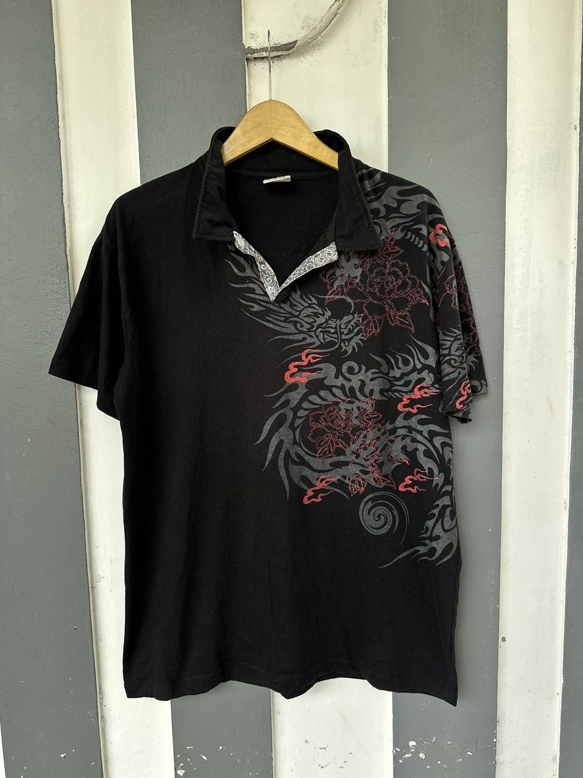 CRAZY SHIRT BIG DRAGON FRONT AND BACK SICK YAKUZA STYLE