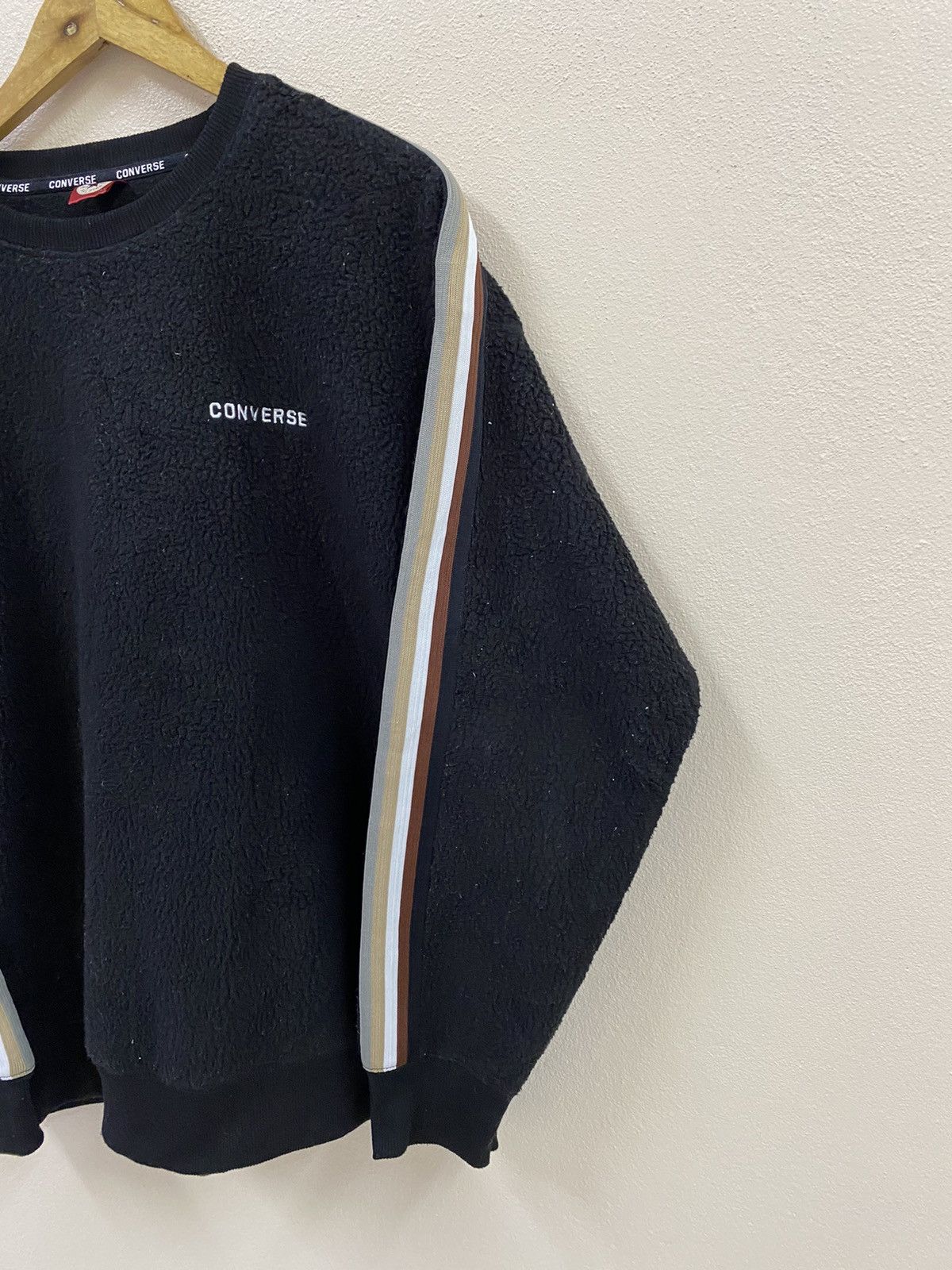 Converse Vtg Converse Fleece Black Size US L / EU 52-54 / 3 - 3 Thumbnail
