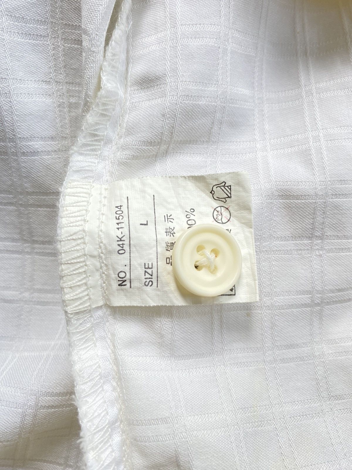 Designer × Japanese Brand ALLIX DESIGN White Checkered Lace-Up Shirt Size US L / EU 52-54 / 3 - 6 Thumbnail