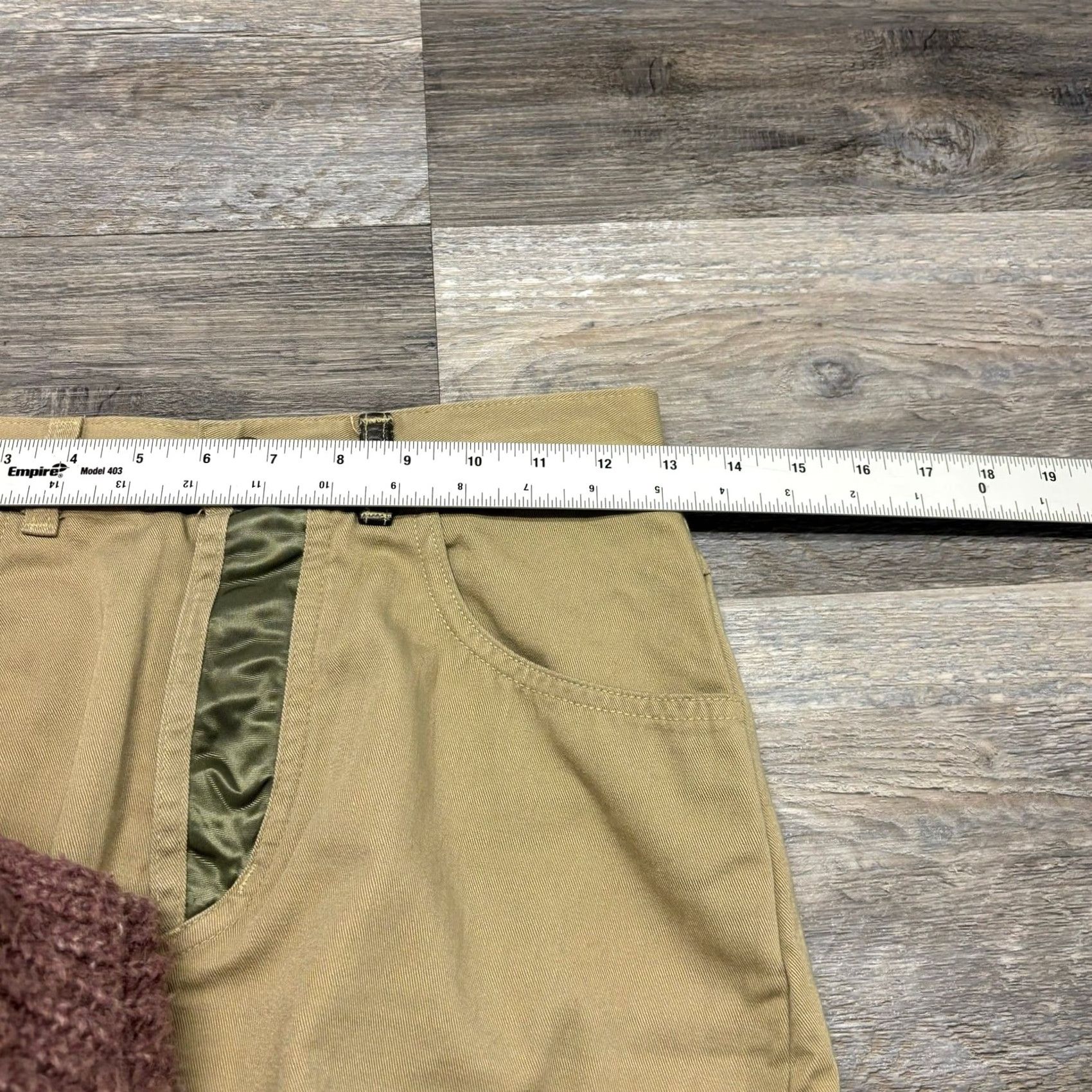 Guess VINTAGE Guess Georges Marciano Tan Green Womens 26" Denim Mini Skirt USA Size 26" / US 2 / IT 38 - 6 Thumbnail
