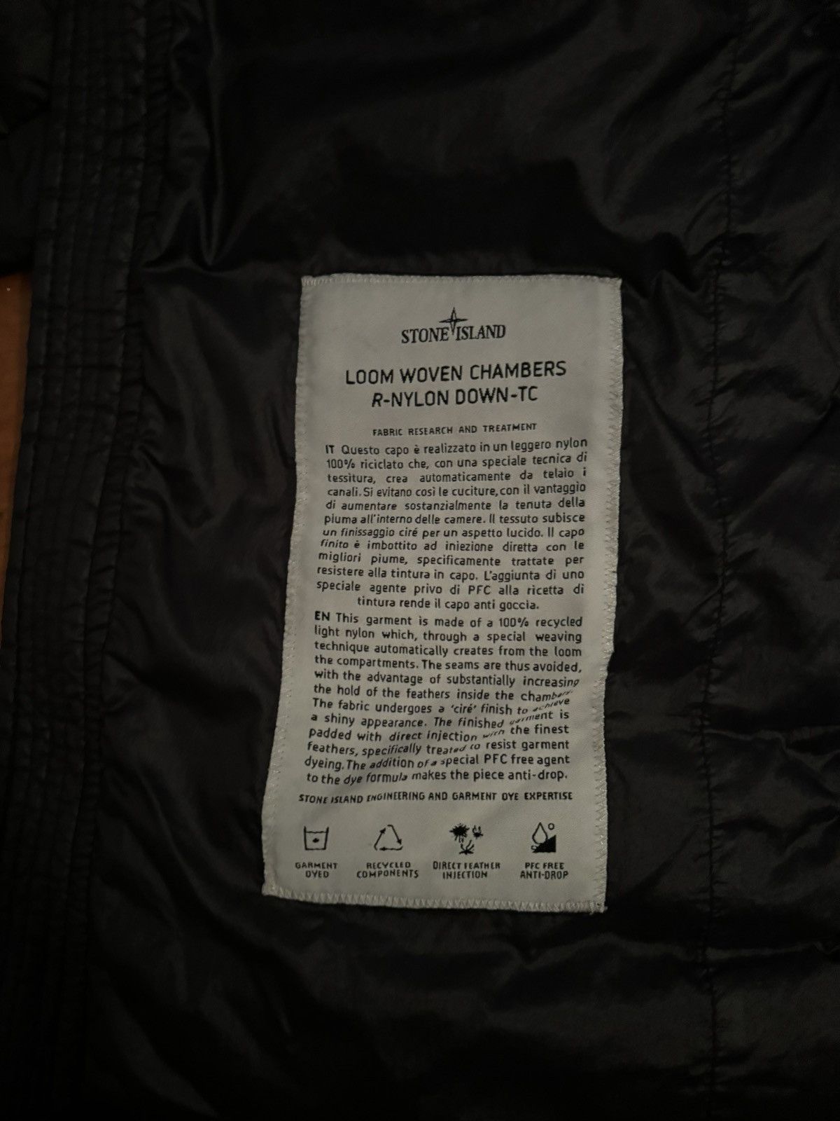 Stone Island Stone Island Black Med Down Loom Woven Jacket Size US M / EU 48-50 / 2 - 4 Thumbnail