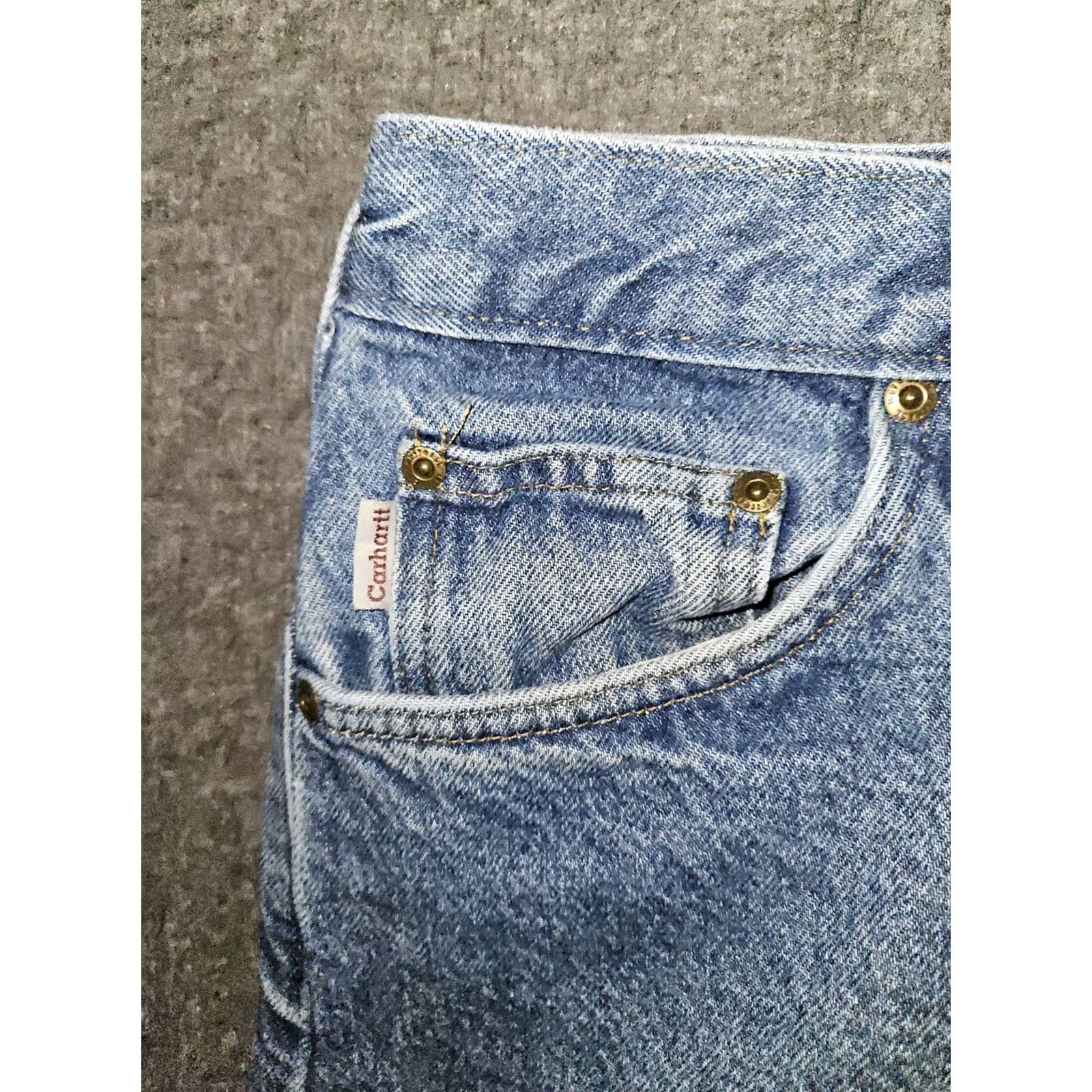 Carhartt VINTAGE Carhartt Jeans 5-Pocket Relaxed Fit Denim Blue Lined Insulated USA 40 Mens Jeans Size US 40 / EU 56 - 6 Thumbnail