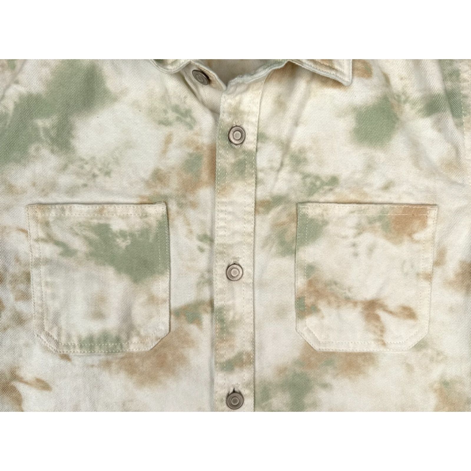 Vintage VINTAGE AriZona Denim Jacket Shirt Girls 2XL Green Long Sleeve 80s 90s Embroidered Pockets Button Up Womens Size 40" / US 18 - 6 Thumbnail