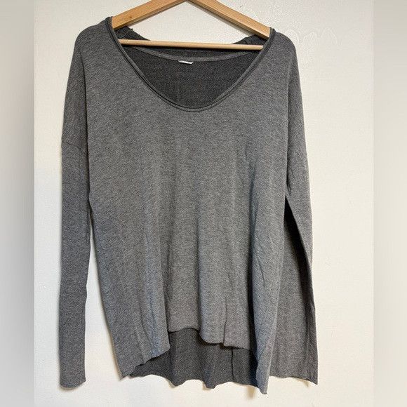 Kit and Ace Kit and Ace Grey Long Sleeve Scoop Neck Top Women’s Size XL Size XL / US 12-14 / IT 48-50 - 2 Thumbnail