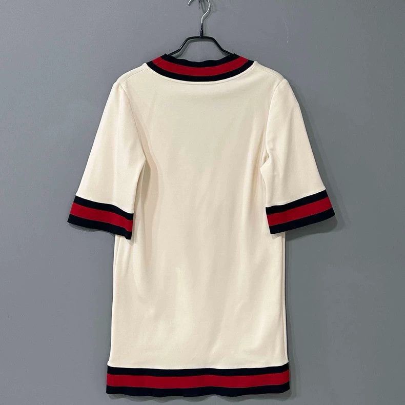 Gucci Gucci VNeck Dress with Striped Sleeves-2505 Size S / US 4 / IT 40 - 3 Thumbnail