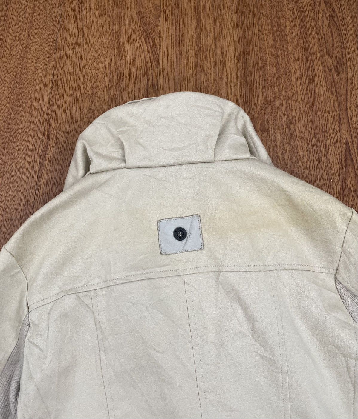 If Six Was Nine × Japanese Brand B.R.U.S.H canvas mix leather hidden hooded jacket Size US M / EU 48-50 / 2 - 5 Thumbnail