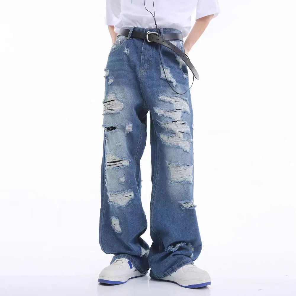 Japanese Brand × Jean Ripped loose Harajuku jeans Size US 32 / EU 48 - 1 Thumbnail