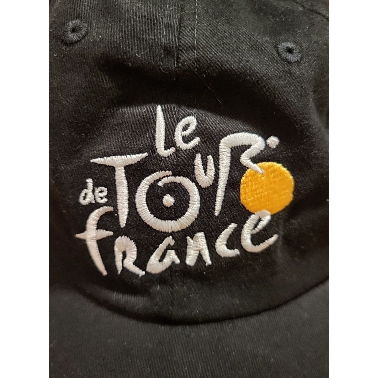 Logo 7 Le Tour De France Hat Baseball Cap Adjustable Black Yellow Logo Size ONE SIZE - 2 Thumbnail