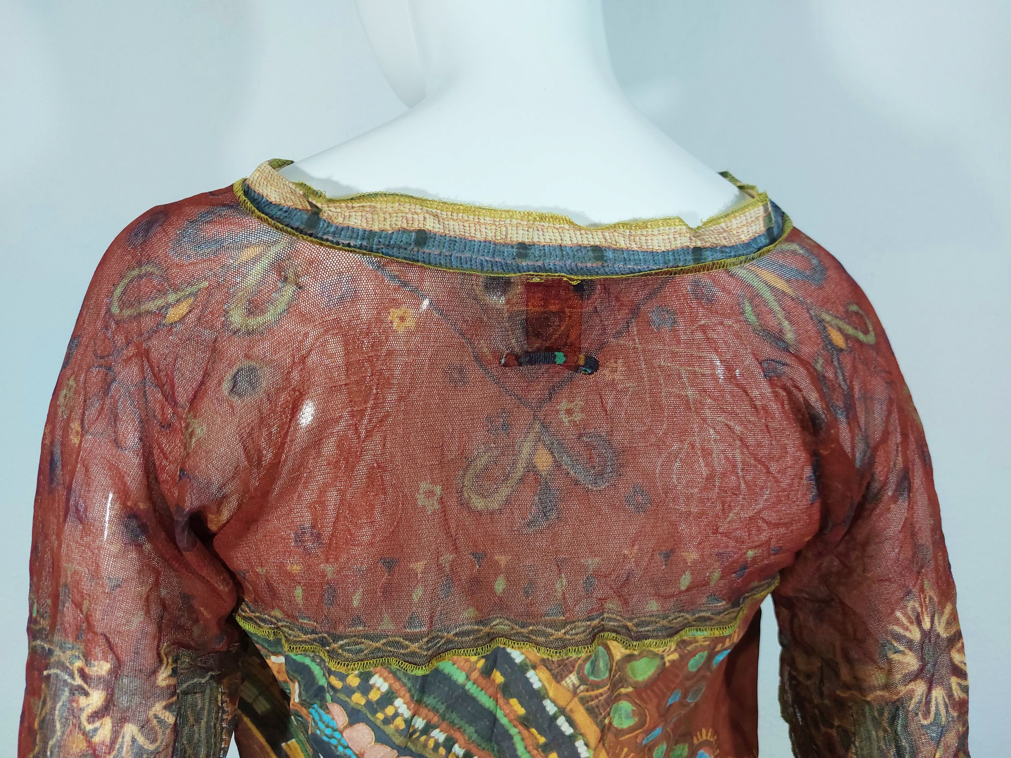 Jean Paul Gaultier Jean Paul Gaultier Rainbow Boho Hippe Kaleidoscope Top Shirt Size US S / EU 44-46 / 1 - 9 Thumbnail