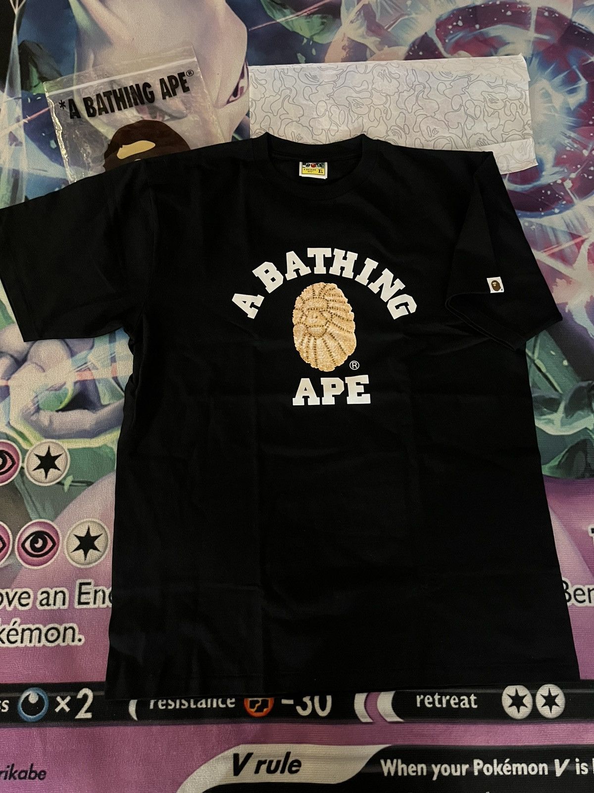 NEW BAPE Jewels College Tee Black tshirt XL