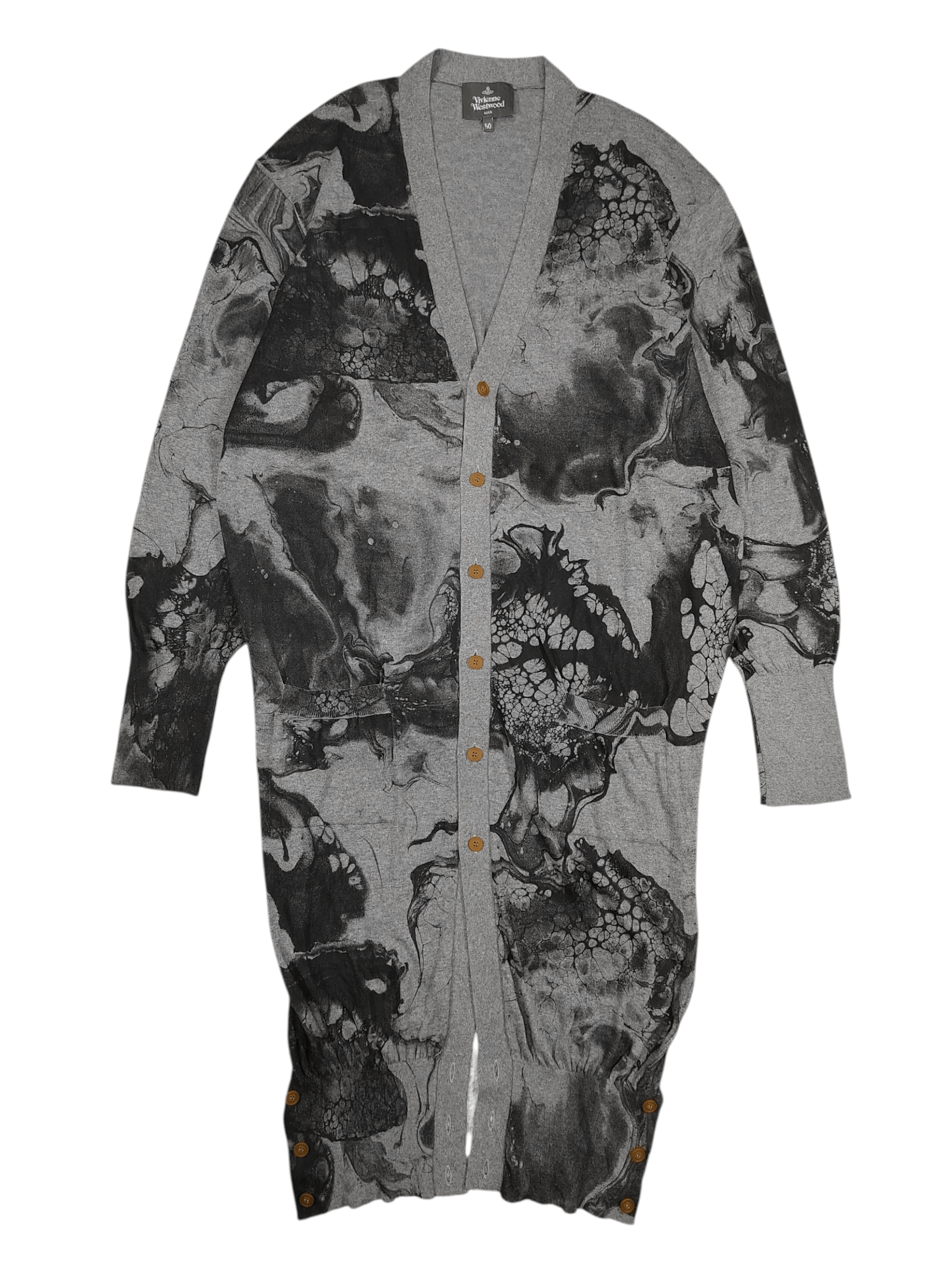 Vivienne Westwood Vivienne Westwood Man- Abstract Ink Art Silhouette Cardigan Size US L / EU 52-54 / 3 - 1 Thumbnail
