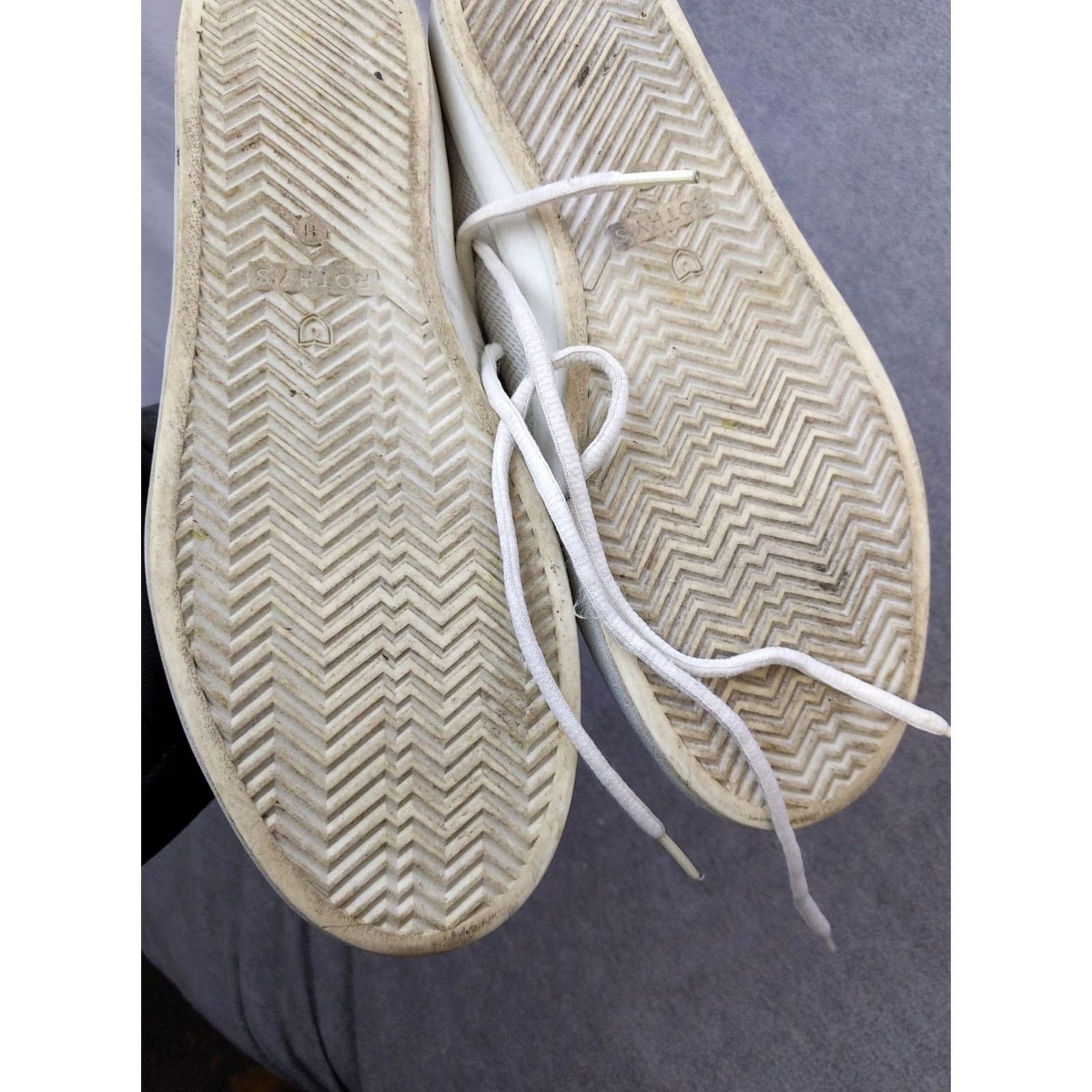 Rothy's Rothy's Women’s White Knit Lace Up Low Top Sneaker - Size 11.5 B - Walking, Lightweight, Breathable Size XL / US 12-14 / IT 48-50 - 6 Thumbnail