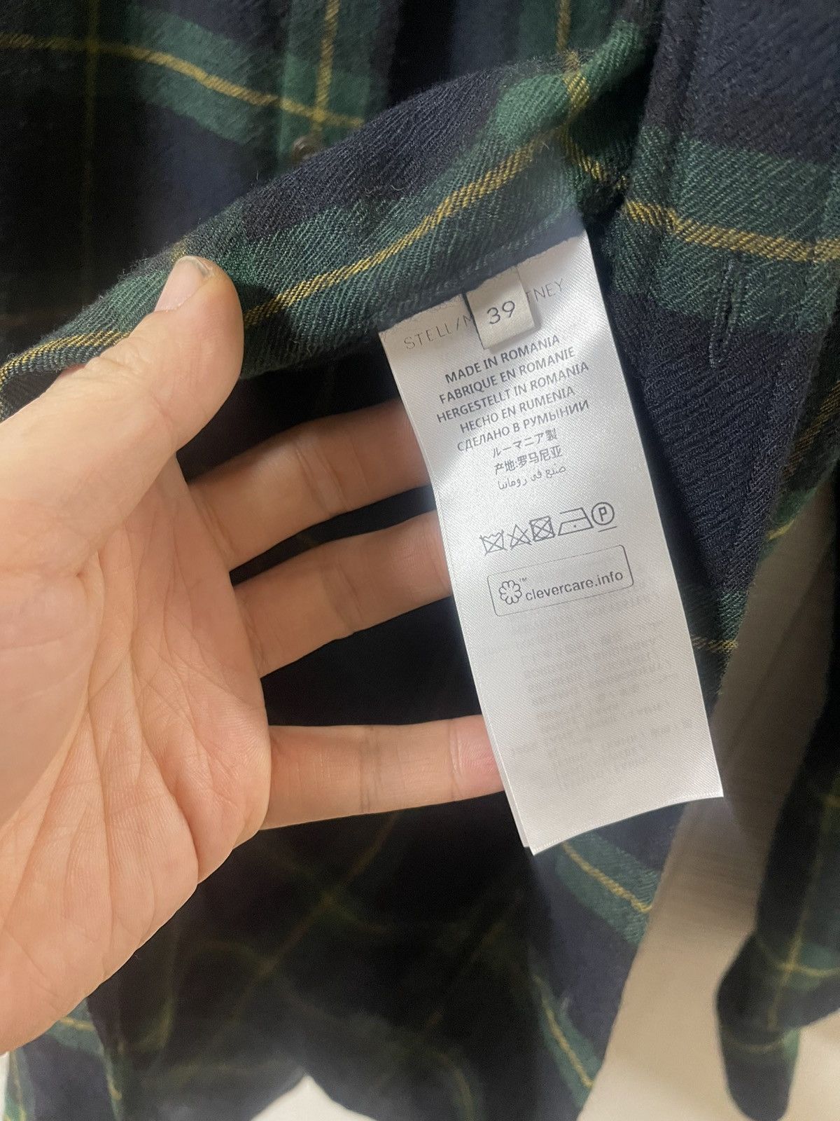Stella McCartney Stella mccartney bird stitched checked wool shirt Size US M / EU 48-50 / 2 - 3 Thumbnail