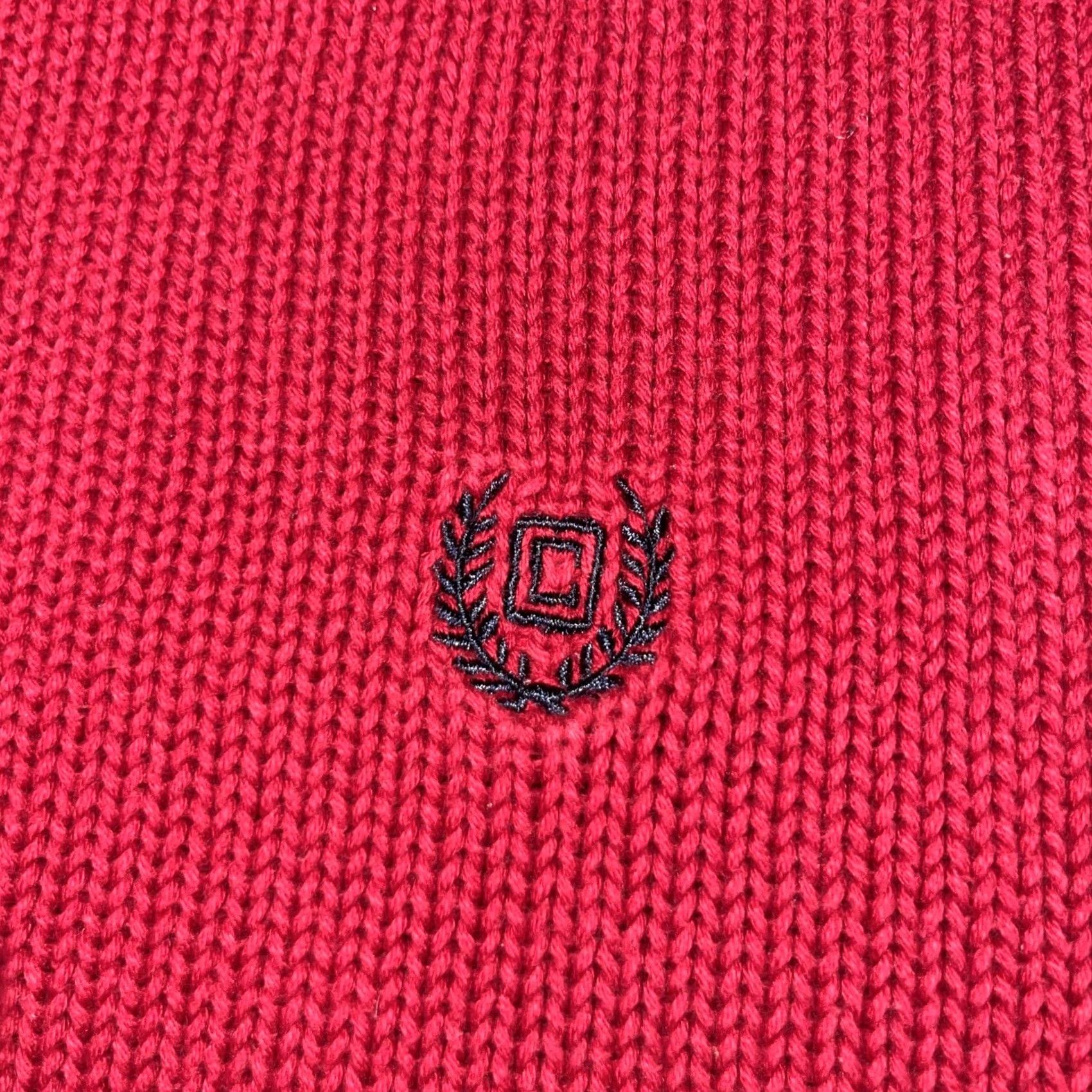 Chaps Chaps Men XL Red Pullover Sweater Long Sleeve Mock Turtle Neck 1/4 Button Down Elbow Patches Knit Cotton Size US XL / EU 56 / 4 - 6 Thumbnail