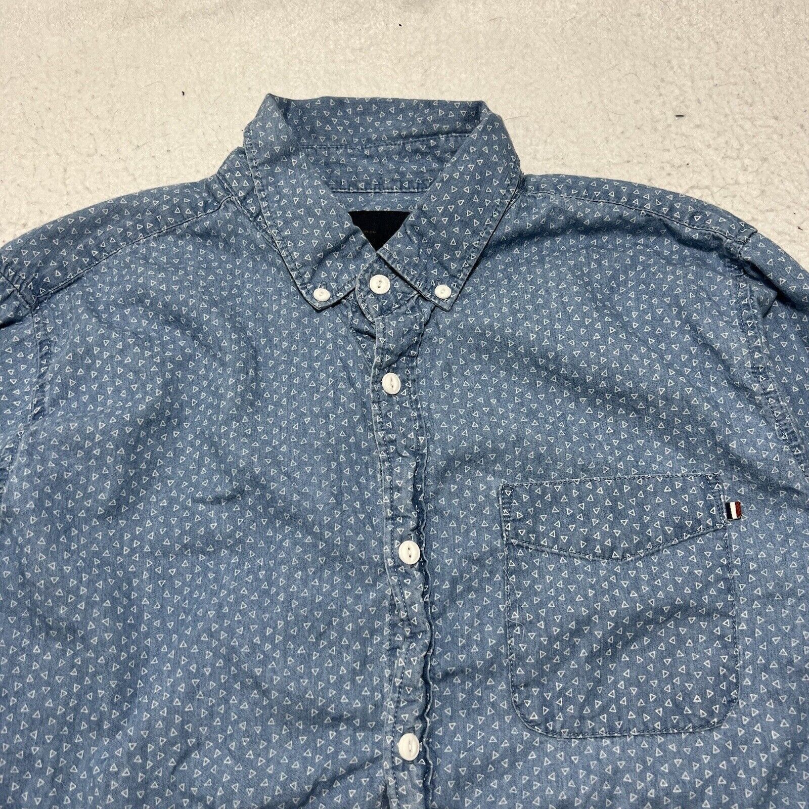 Cotton On Cotton On Medium Button Down Triangle Pattern Dress Shirt Size US M / EU 48-50 / 2 - 2 Thumbnail