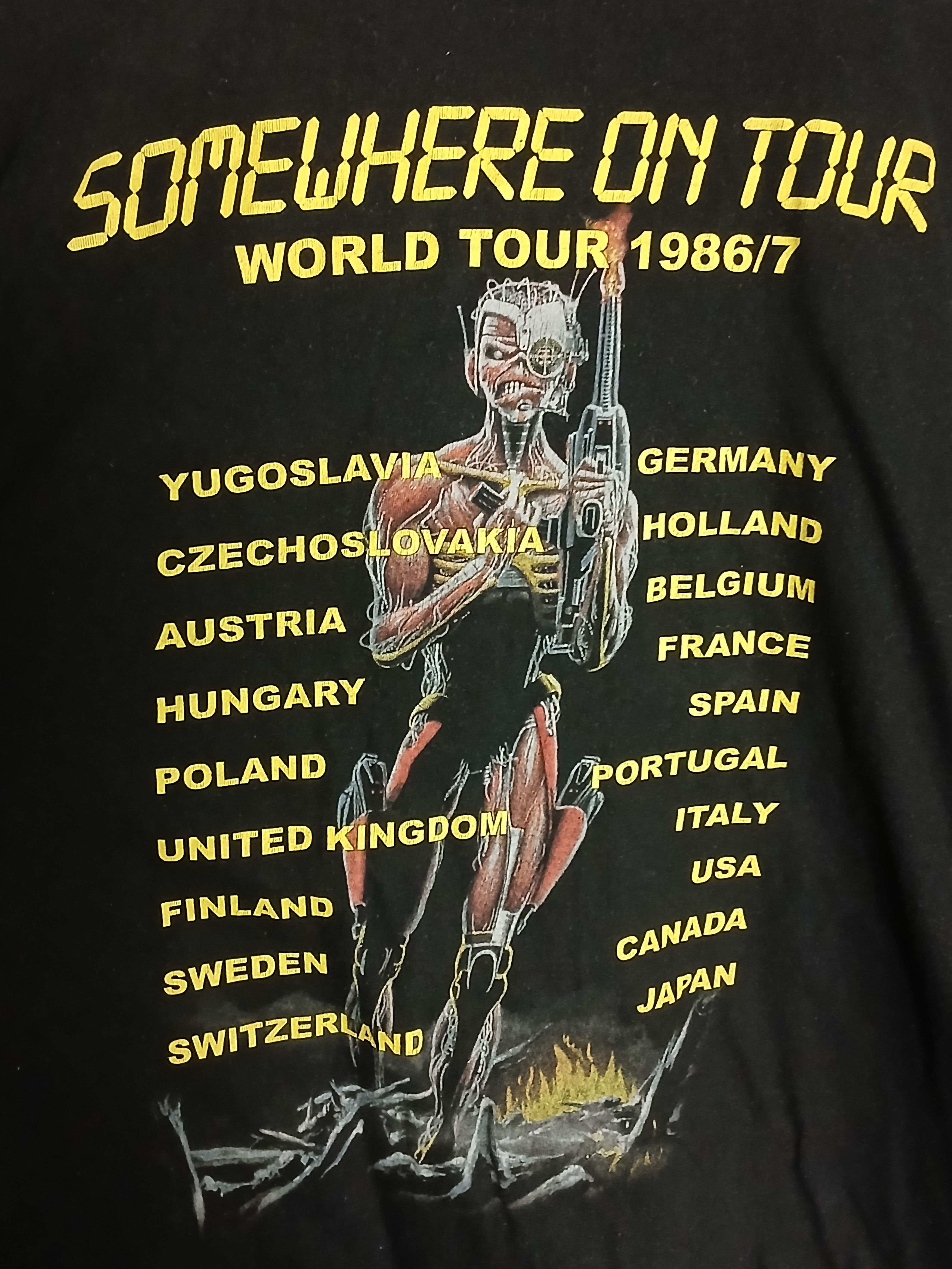 Band Tees × Iron Maiden × Vintage Vintage 2002 Iron Maiden Somewhere In TimeT-Shirt Size US S / EU 44-46 / 1 - 4 Thumbnail