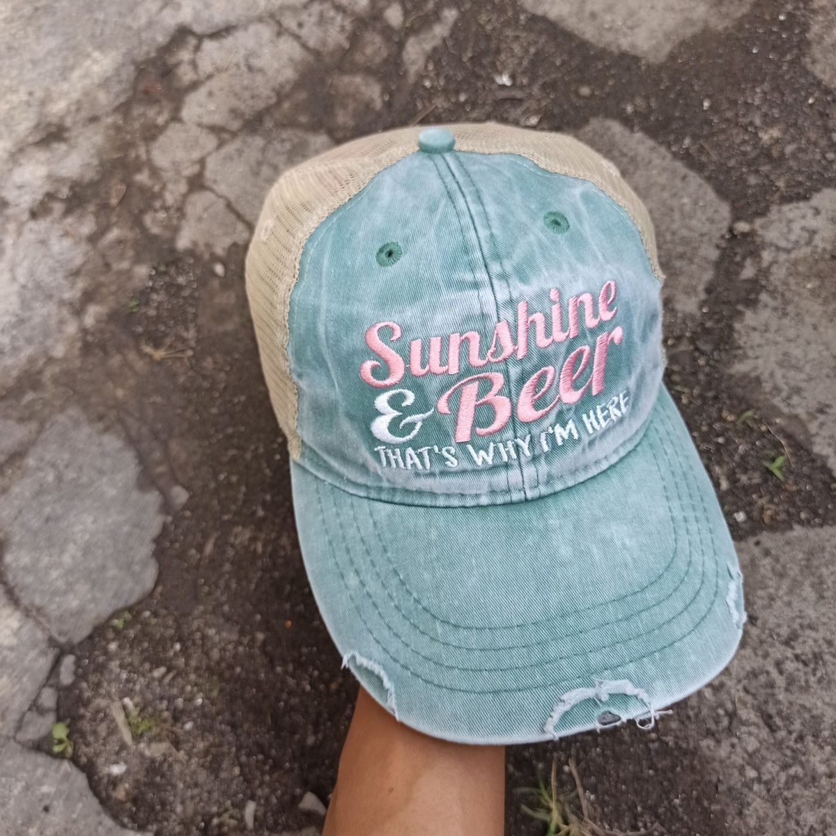 14th Addiction SICK wash distresses hat sunshine & beer Size ONE SIZE - 4 Thumbnail