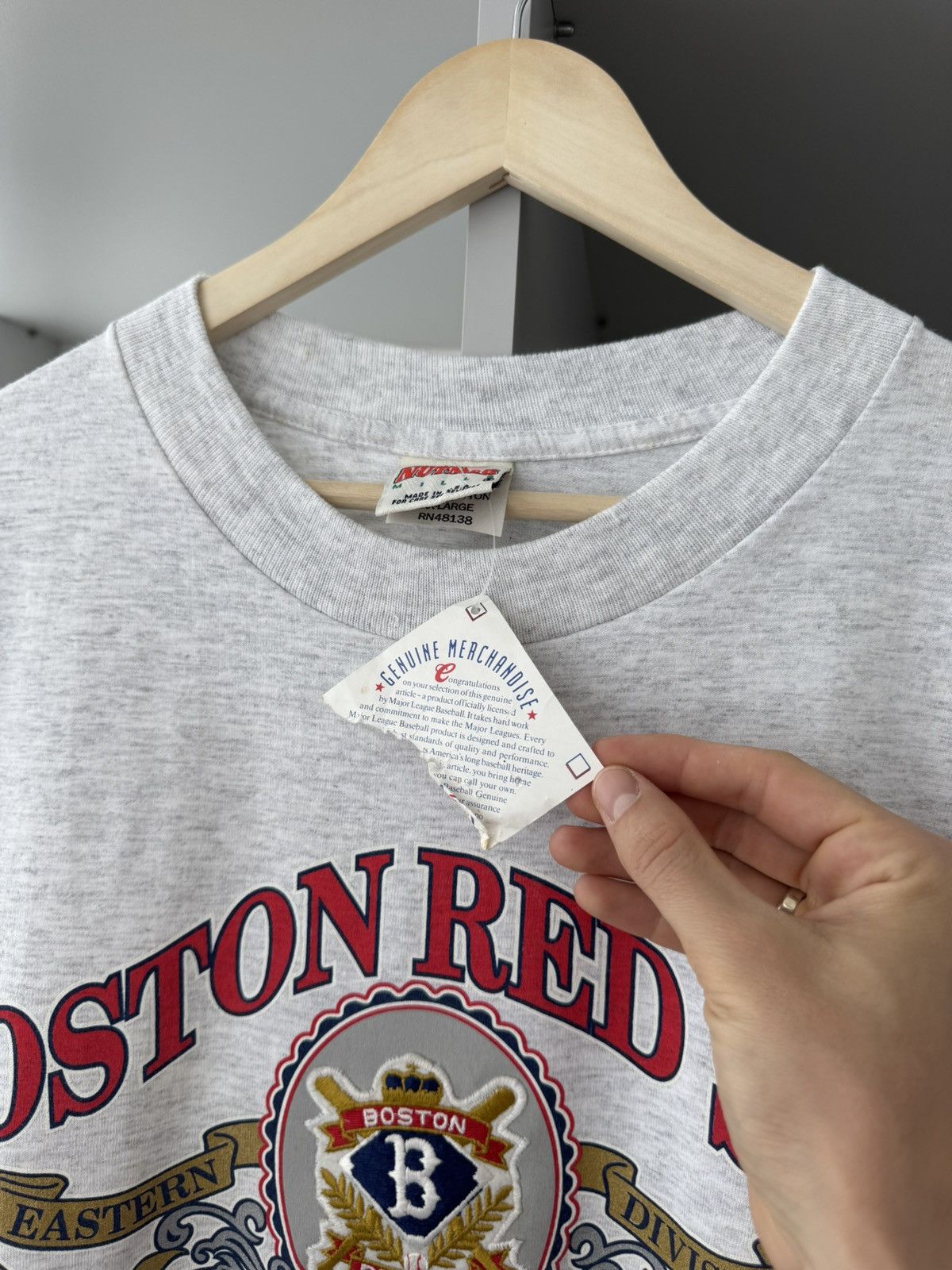 Nutmeg Nutmeg Mills American League Boston Red Sox MLB Vintage Tee Size US XL / EU 56 / 4 - 6 Thumbnail